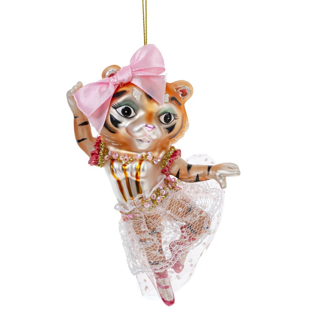 Изображение товара Елочная игрушка 14 см оранжевый медный стекло новогоднее украшение