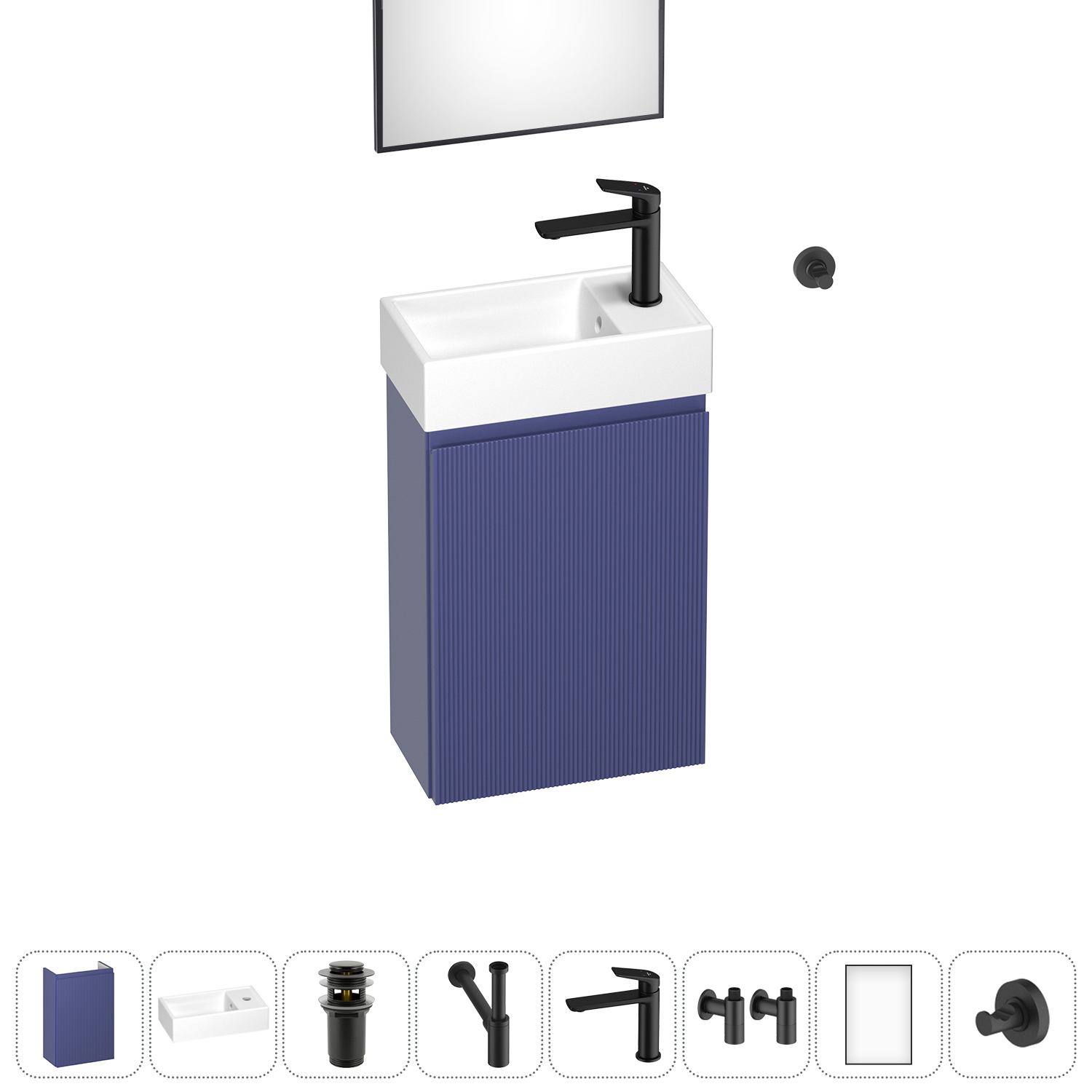 Изображение товара Тумба с раковиной подвесная Wellsee WC Area 20216929R для ванной