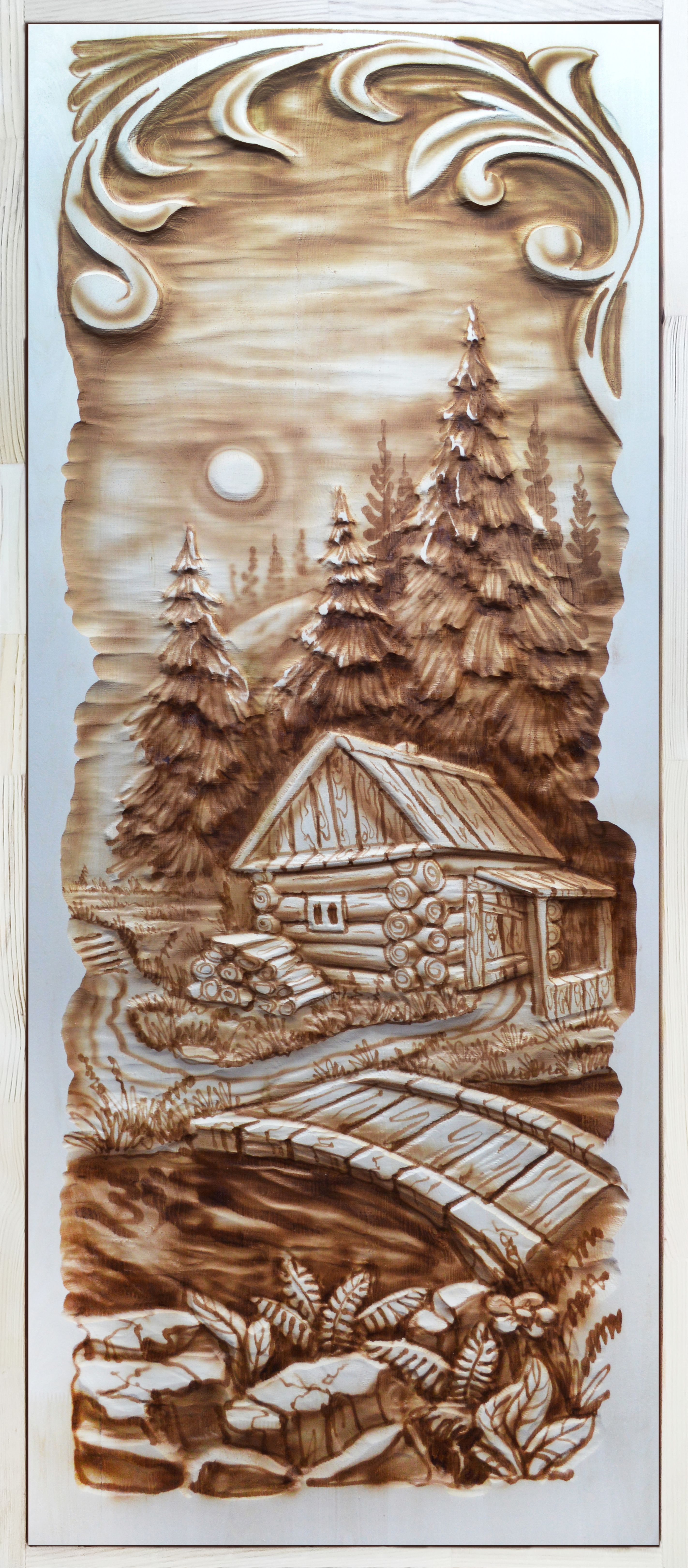 Изображение товара Дверь для бани деревянная Липа Dlyabani Баня и мостик 180x70см %%00736%% Двусторонний (универсальный)