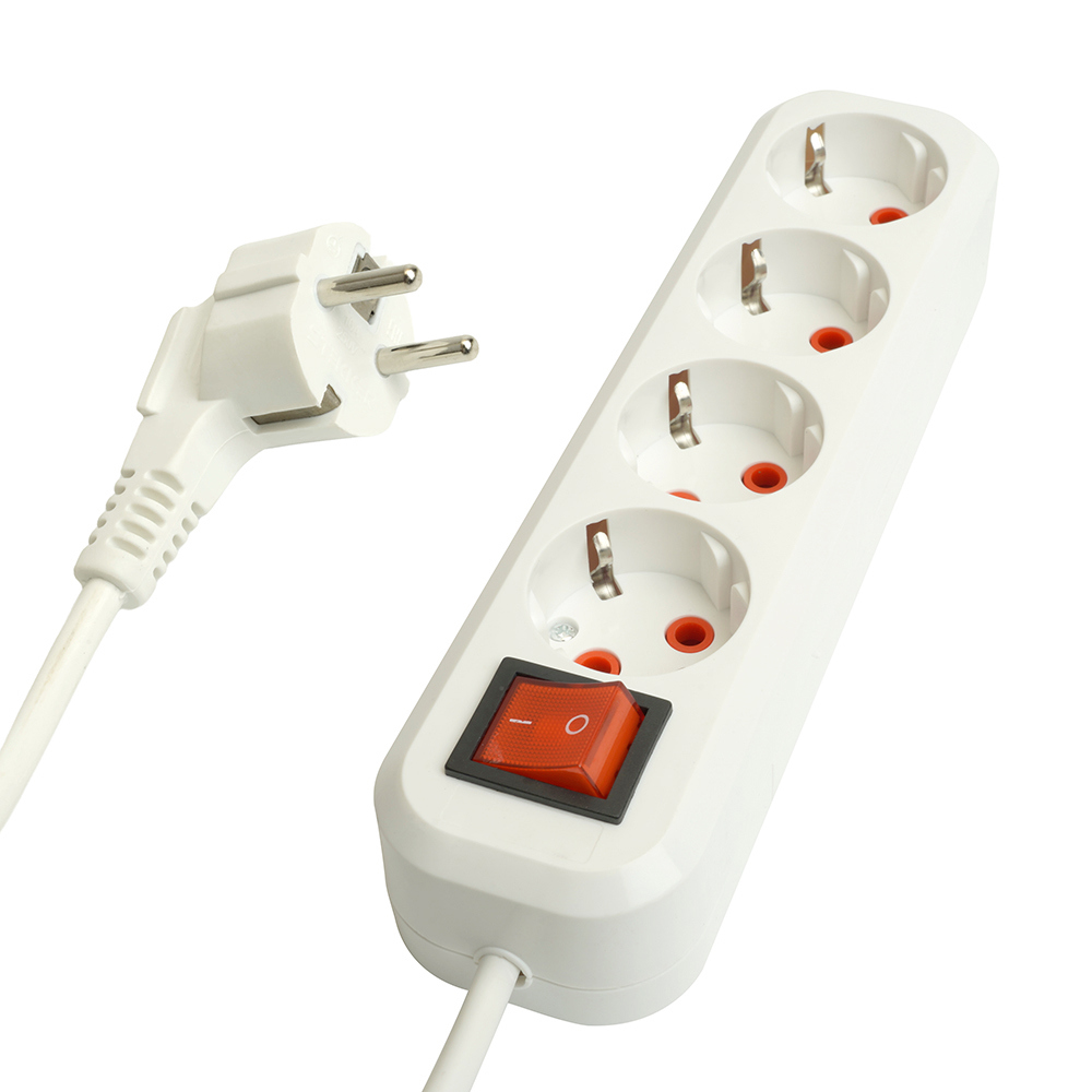 Изображение товара Удлинитель бытовой Stekker HM07-31-03 3 розетки с заземлением 3 м 3520 Вт белый