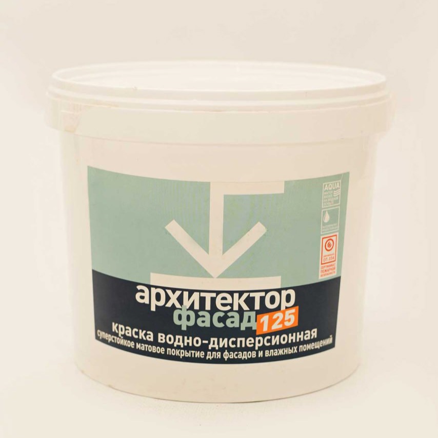 Изображение товара Краска фасадная моющаяся Архитектор быстросохнущая без запаха матовая цвет белый 8.1 л Изображение товара Краска фасадная моющаяся Архитектор быстросохнущая без запаха матовая цвет белый 8.1 л