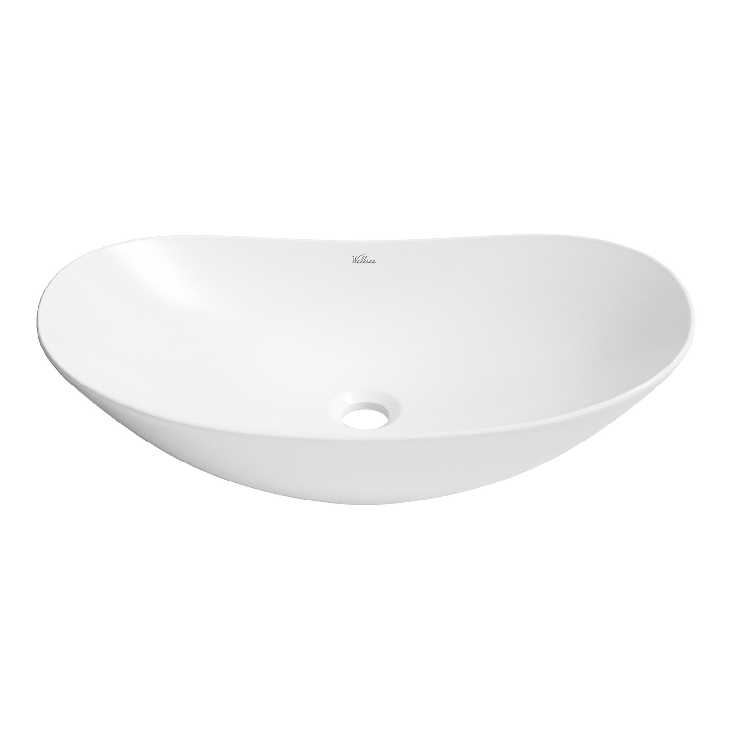 Изображение товара Накладная раковина Wellsee Carefree Dove 60 см белая глянцевая Польша
