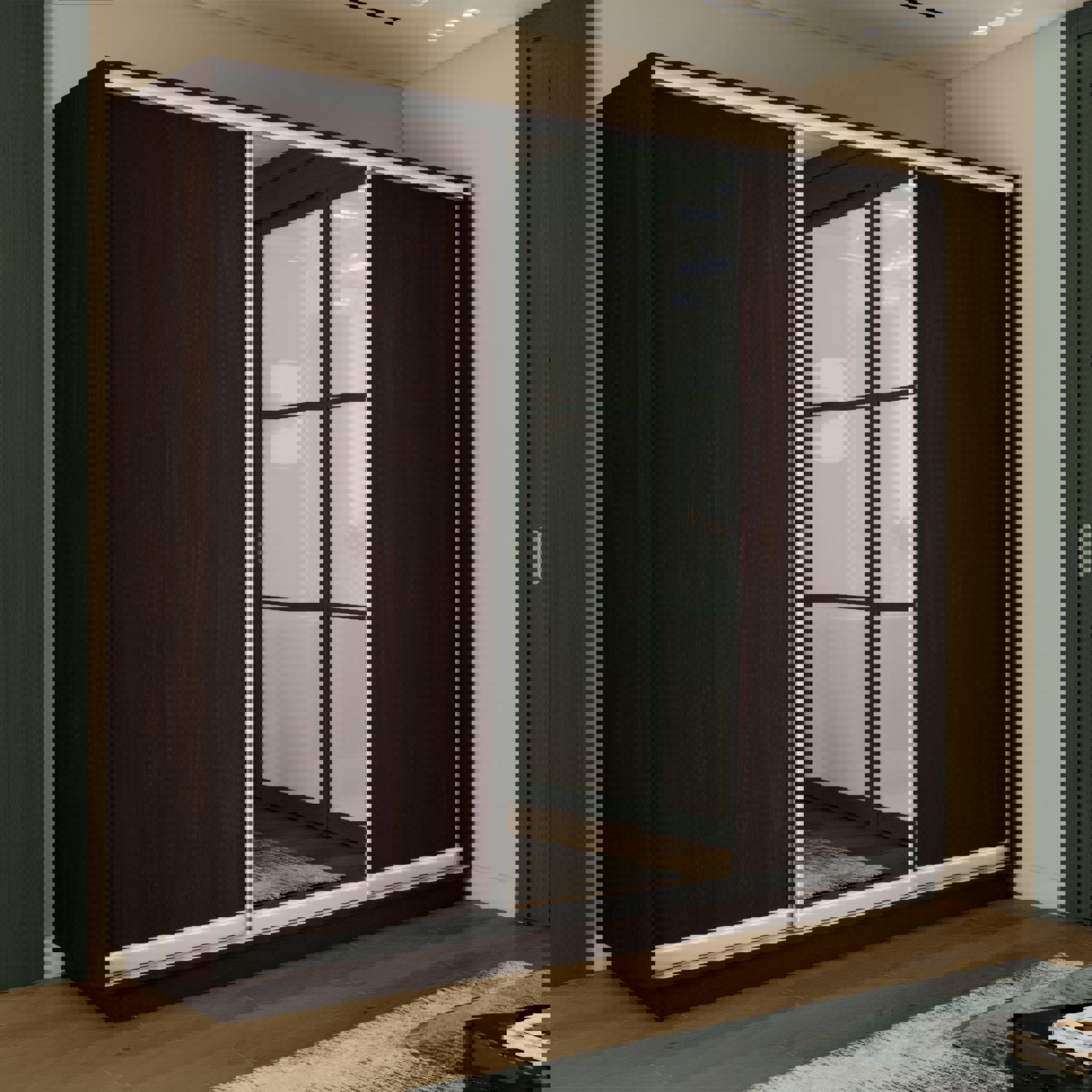 Изображение товара Шкаф-купе Мебельная Компания Е1 3 дверный 220x180x60 см венге