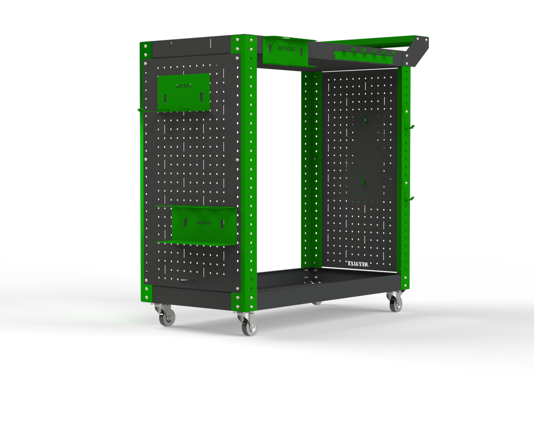 Изображение товара Тележка инструментальная METALEX Тип2 80x45x80 см с регулируемыми полками и аксессуарами