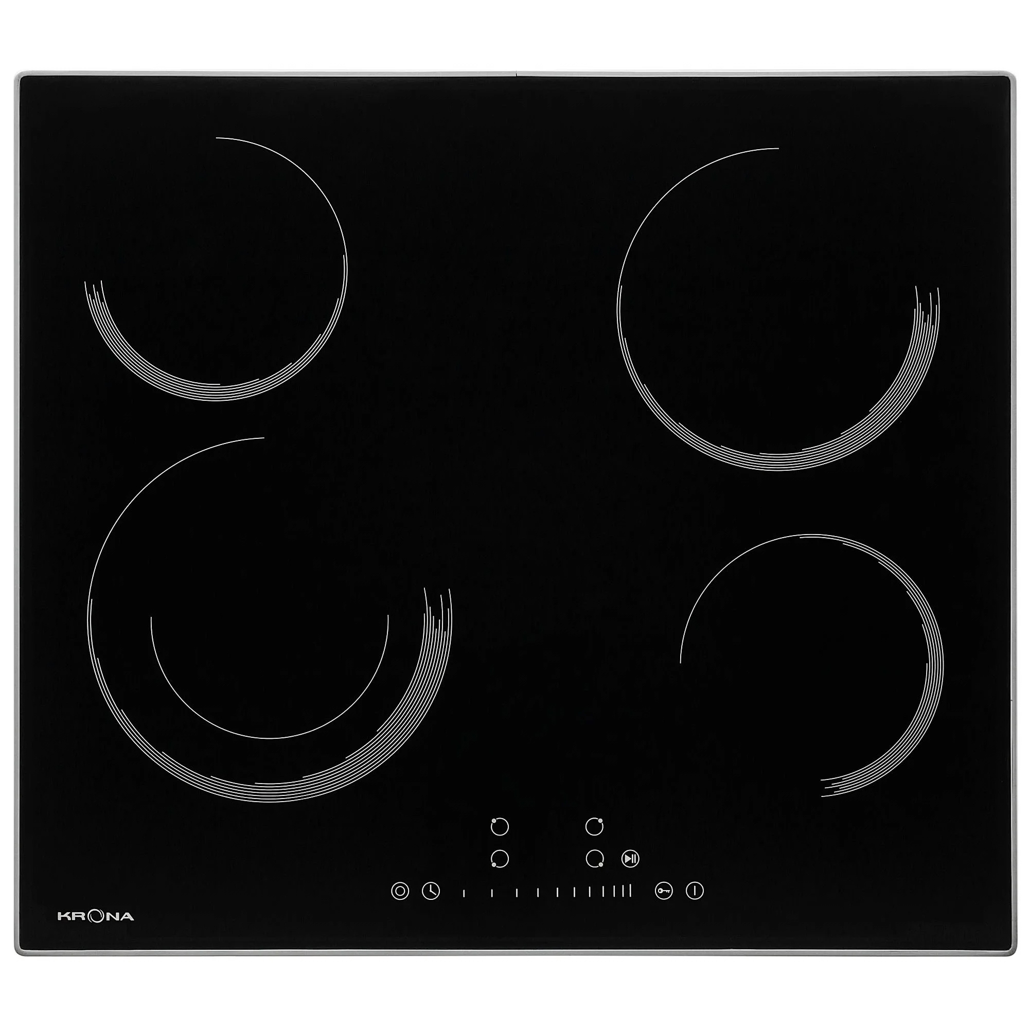 Изображение товара Электрическая варочная панель Krona ORSA 60 BL/S 59 см 4 конфорки цвет черный