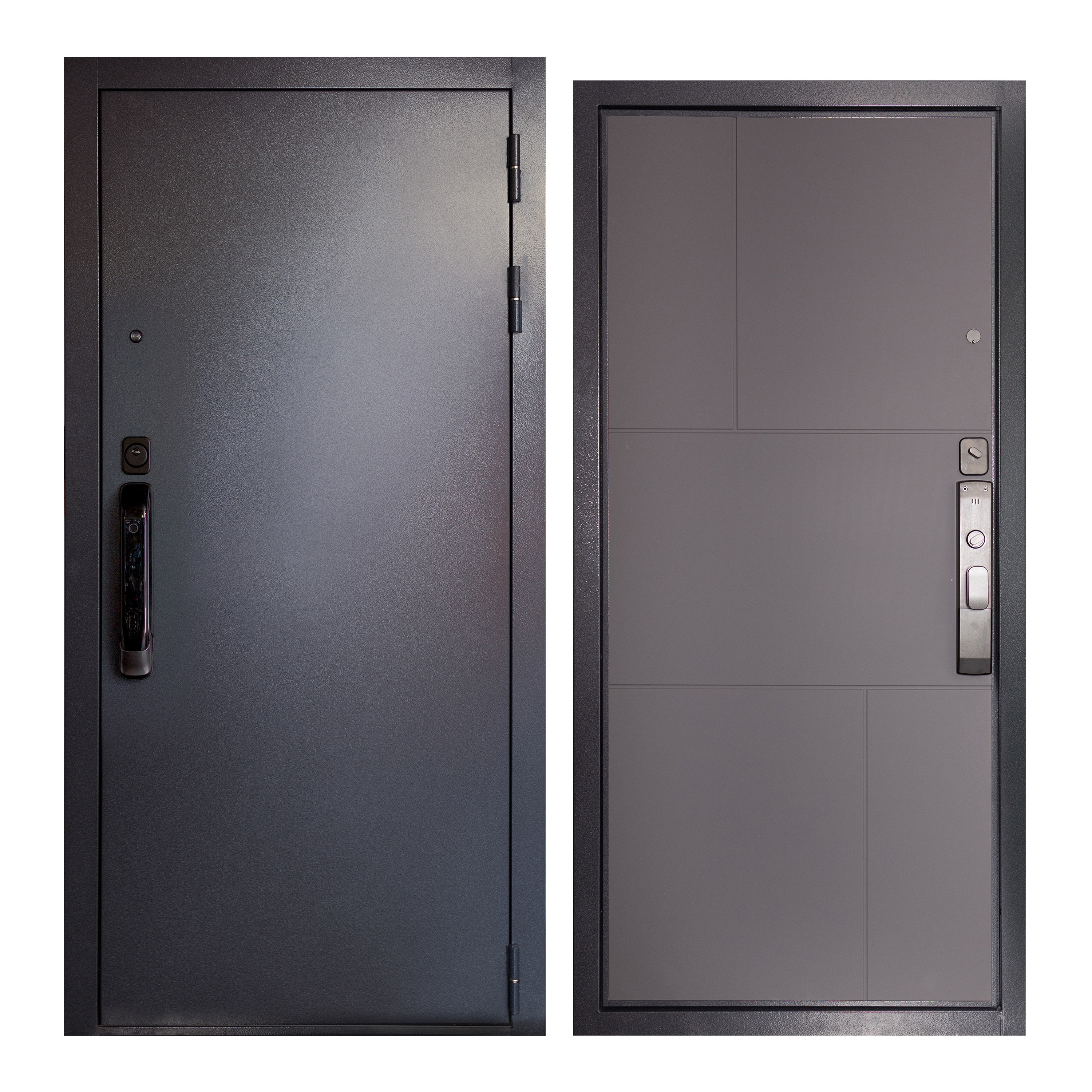 Изображение товара Входная дверь Unicorn Terminal smart правый 205x96см графит букле/графит софт