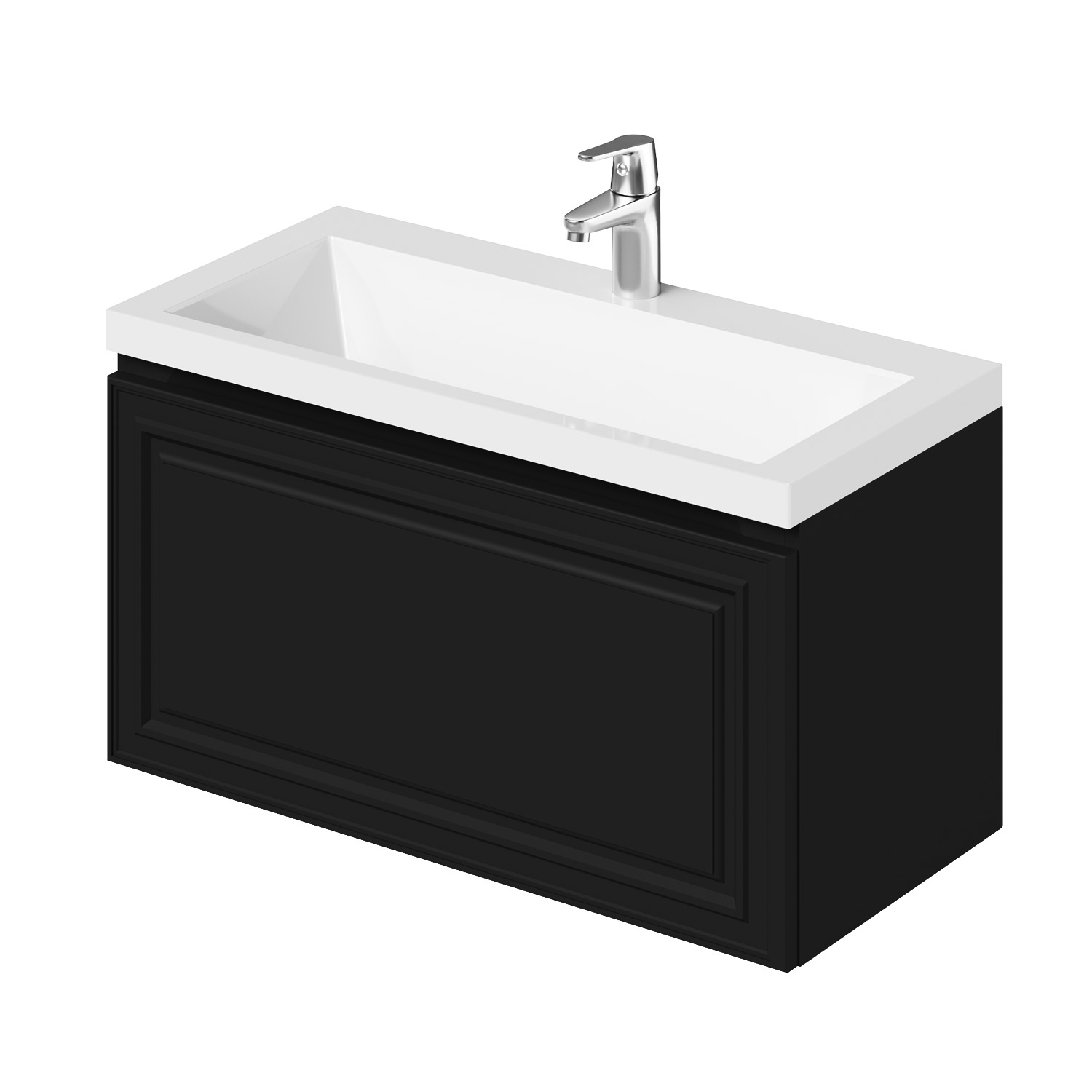 Изображение товара Тумба с раковиной в ванную Итана Verona 80 79.4x37.9x44 цвет черный