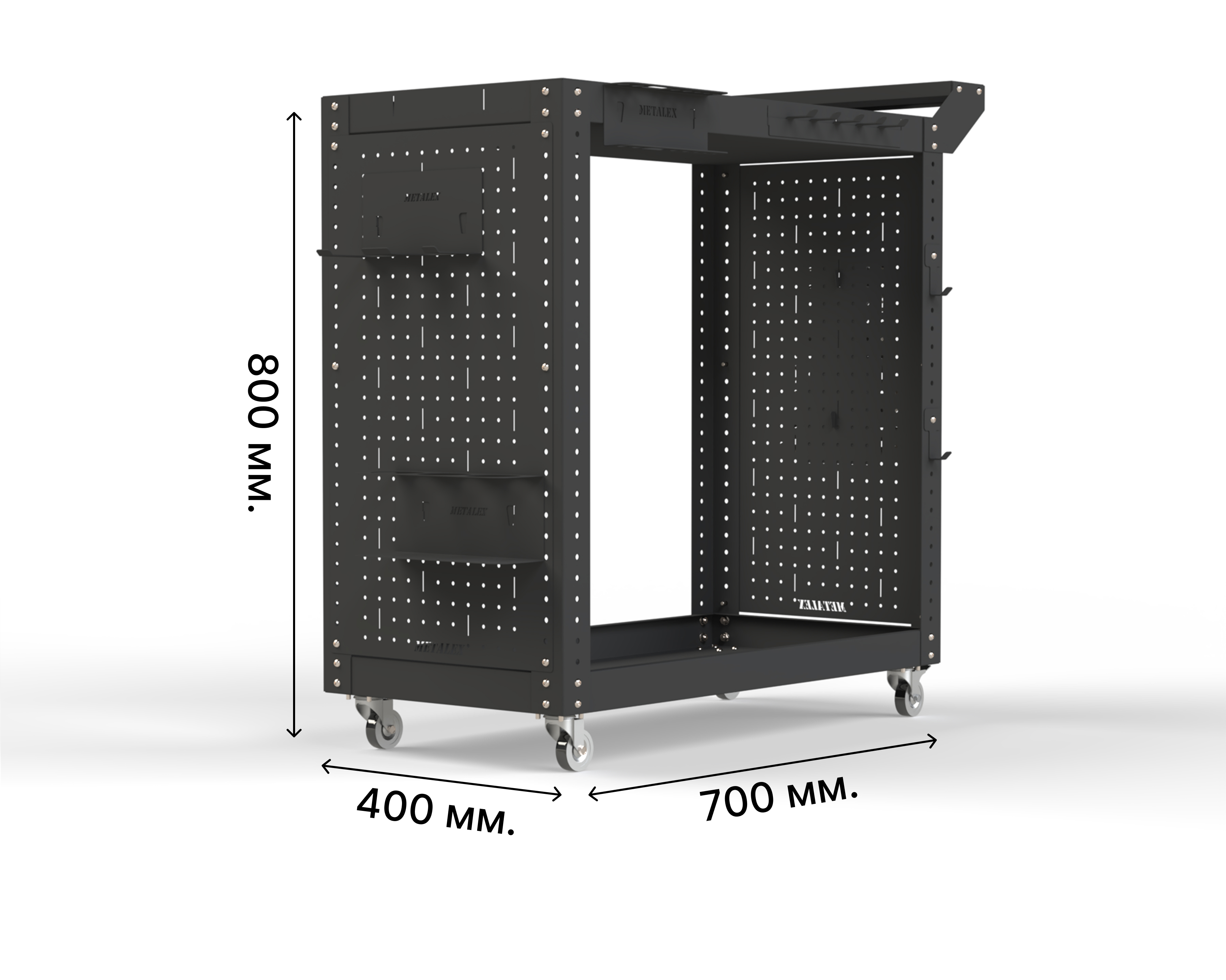 Изображение товара Тележка инструментальная Metalex Тип 2 118134 800x450x700 мм