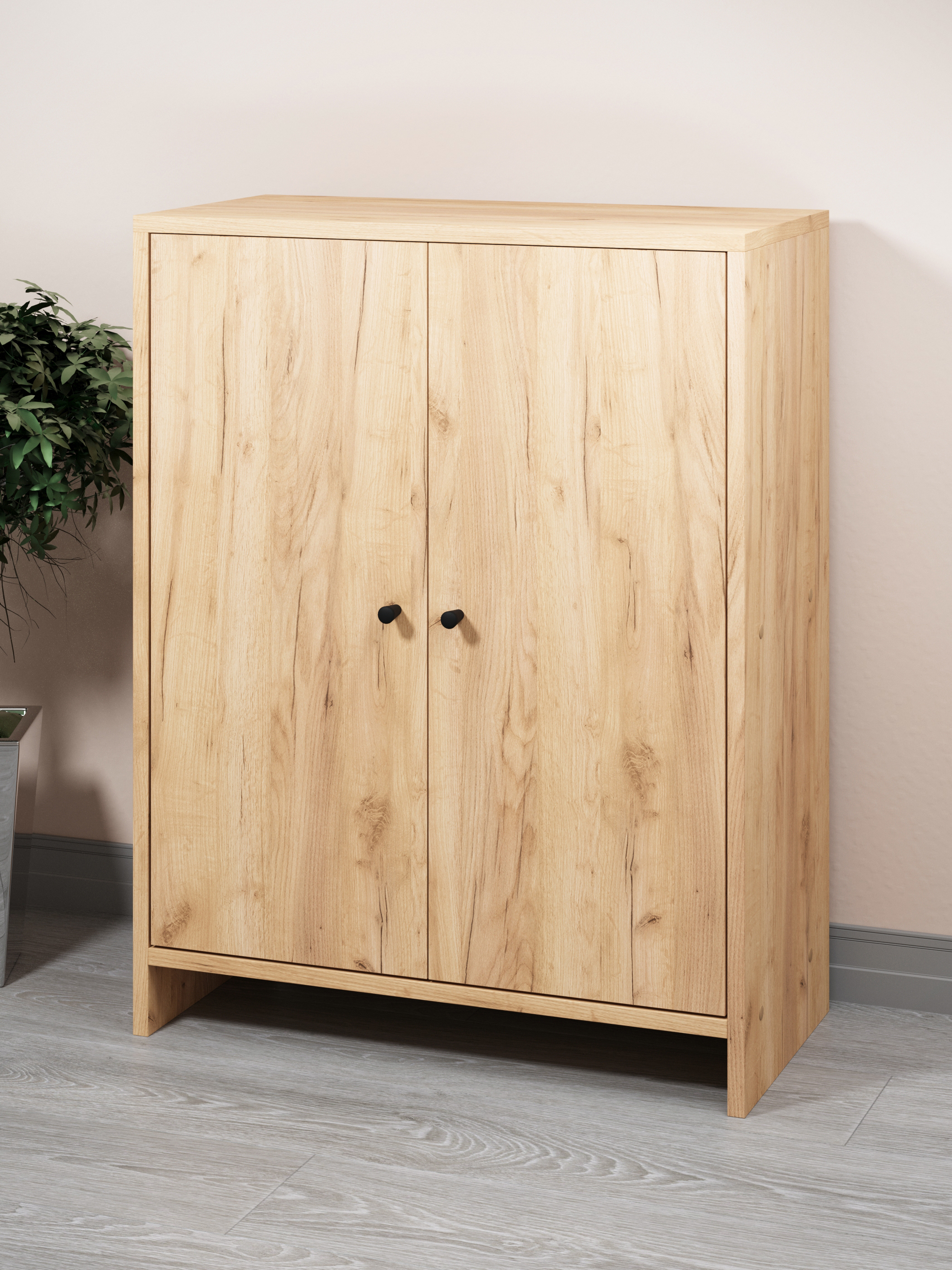 Изображение товара Комод Атмосфера Квадро 60x30x78 см в цвете дуб золотой крафт