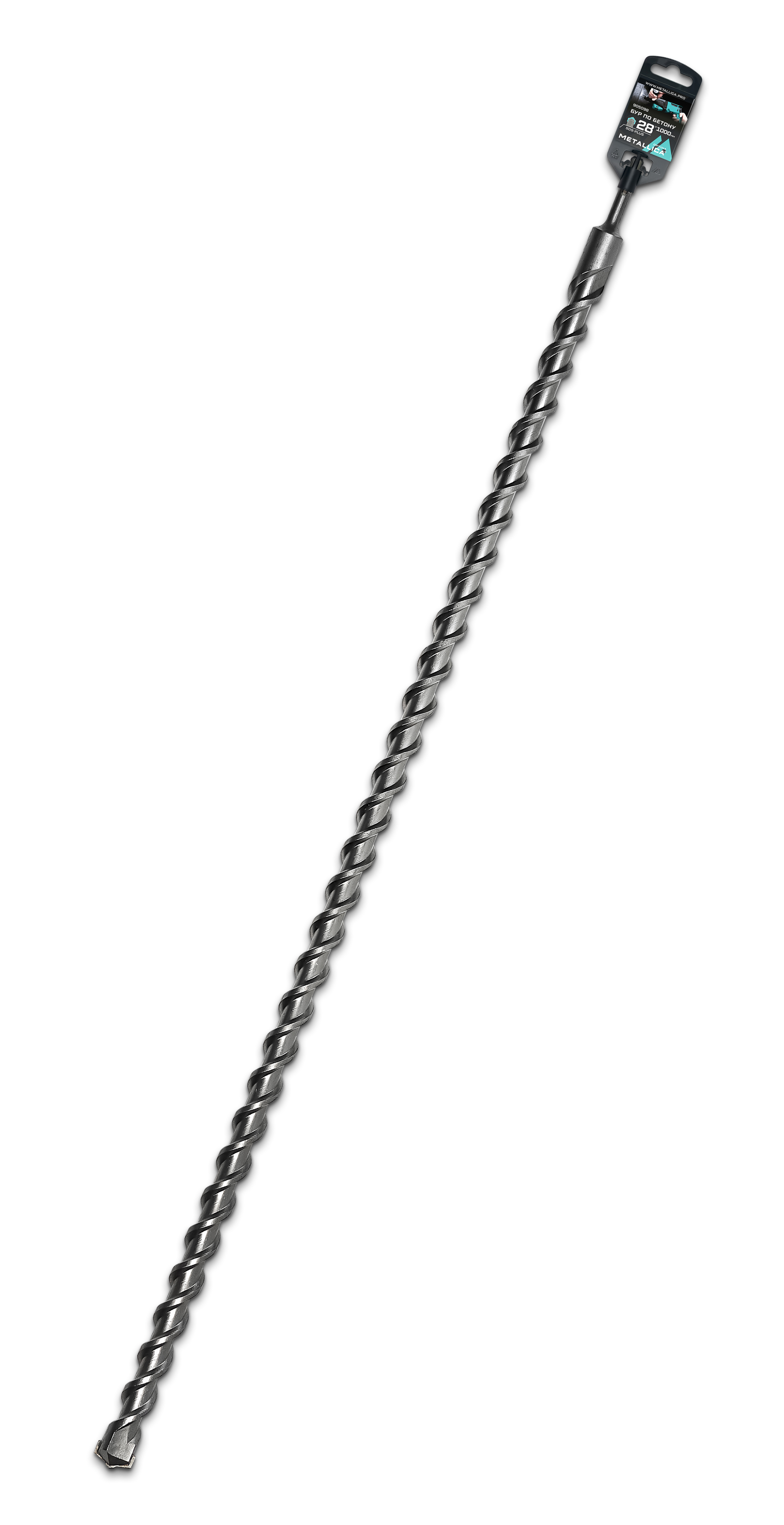 Изображение товара Бур по бетону SDS-plus METALLICA Optima 28х1000 мм с напайкой из карбида ВК-8