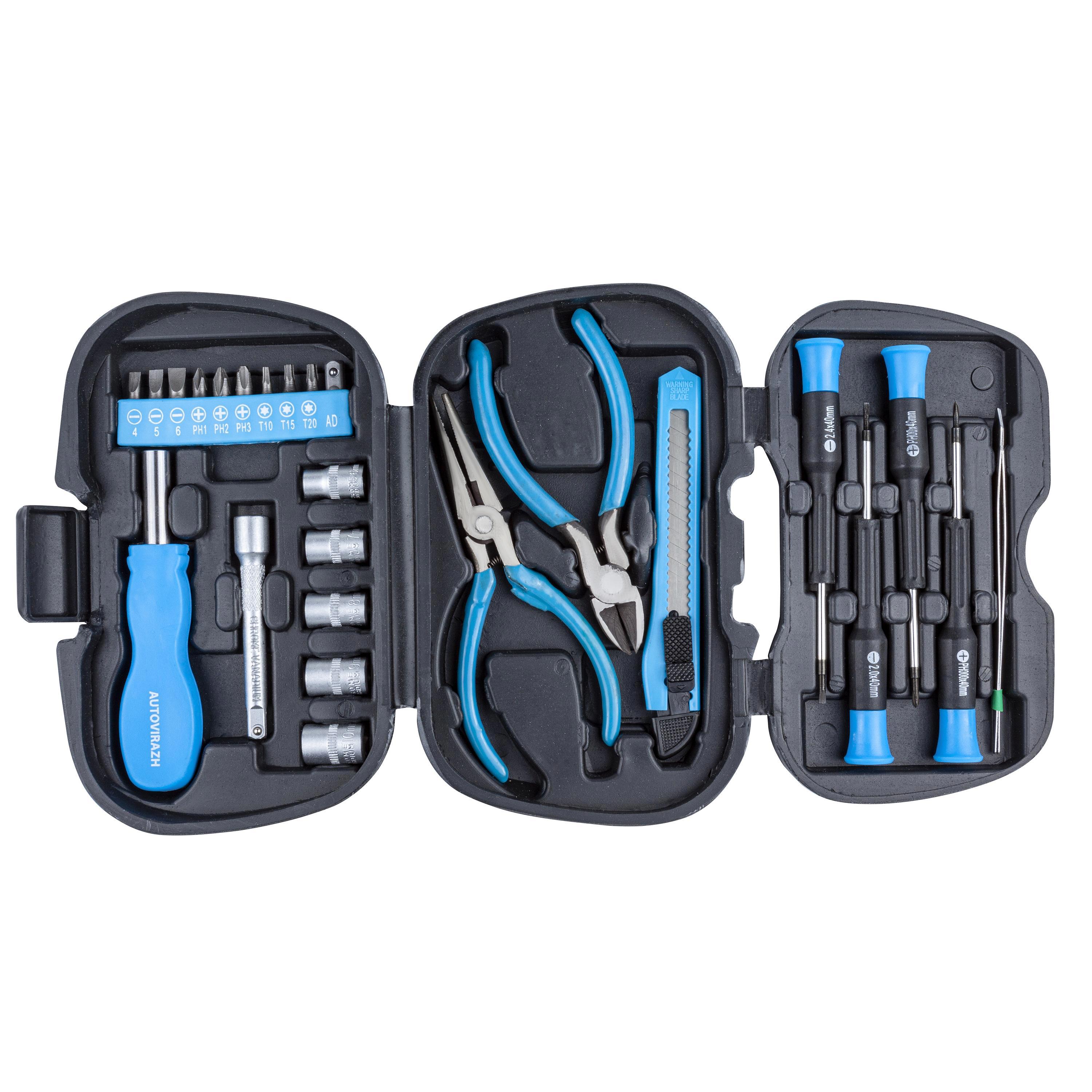 Изображение товара Набор инструментов Autovirazh AV-212025 25 предметов, кейс, прочный инструмент