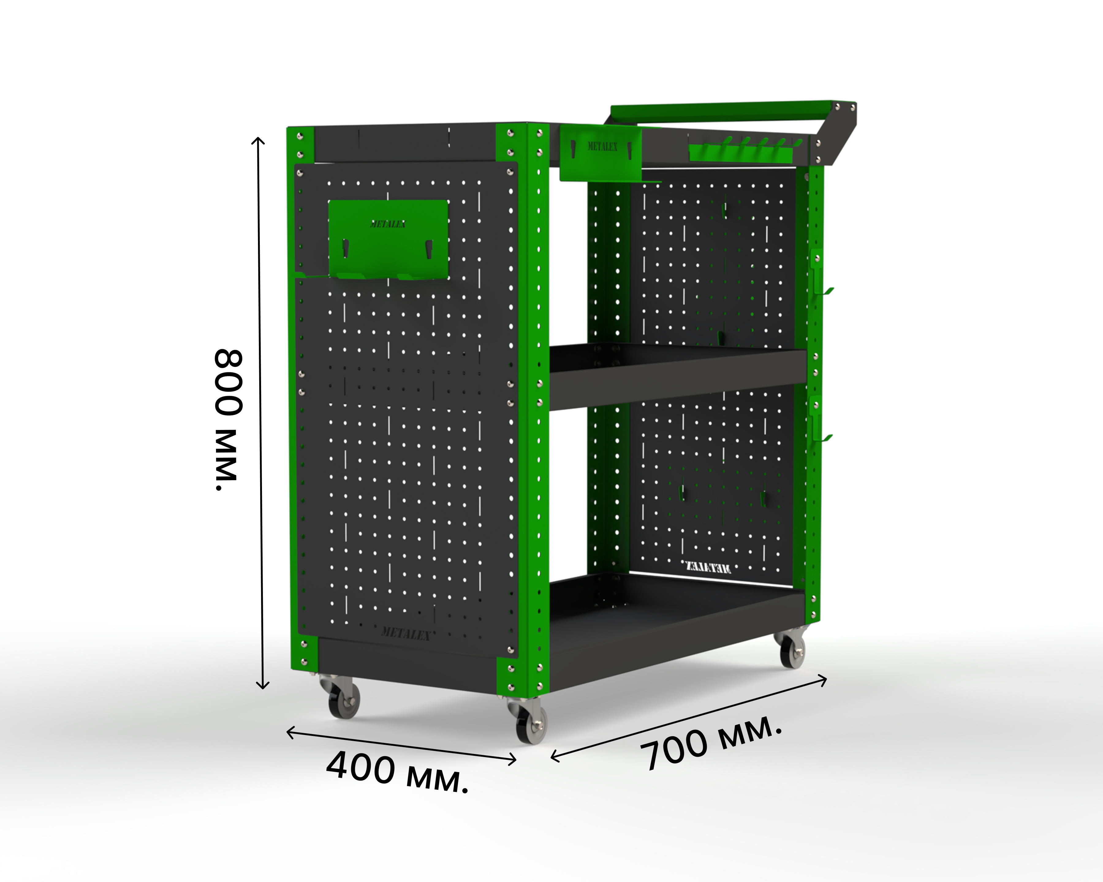 Изображение товара Тележка инструментальная Metalex Тип 2 118150 80x45x70 см Россия