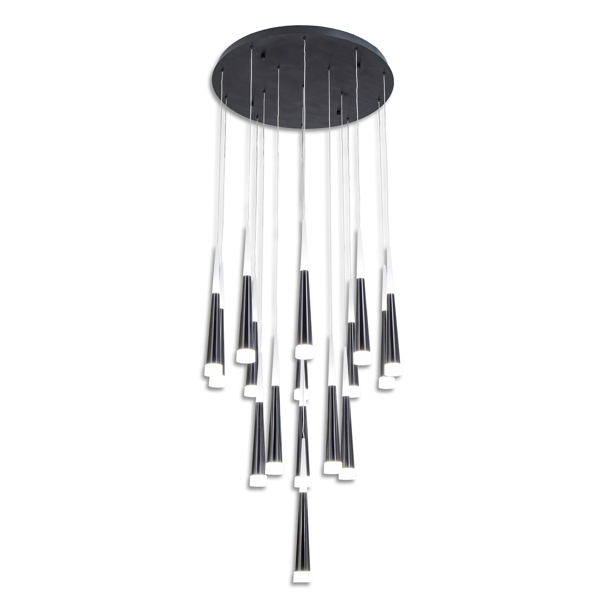 Изображение товара Люстра светодиодная Citilux Вегас CL227161 теплый белый (желтый) 18 м2 цвет чёрный