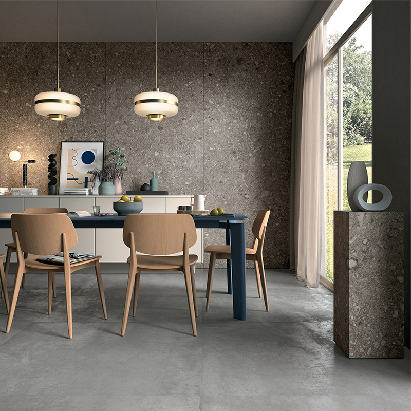 Изображение товара Керамогранит MIRAGE NORR RR02 60x60 японский эффект камень для пола и стен серый голубой