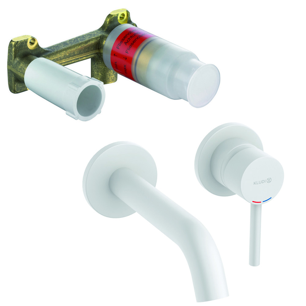 Изображение товара Смеситель для раковины KludiBozz 382445376S настенный встраиваемый цвет белый