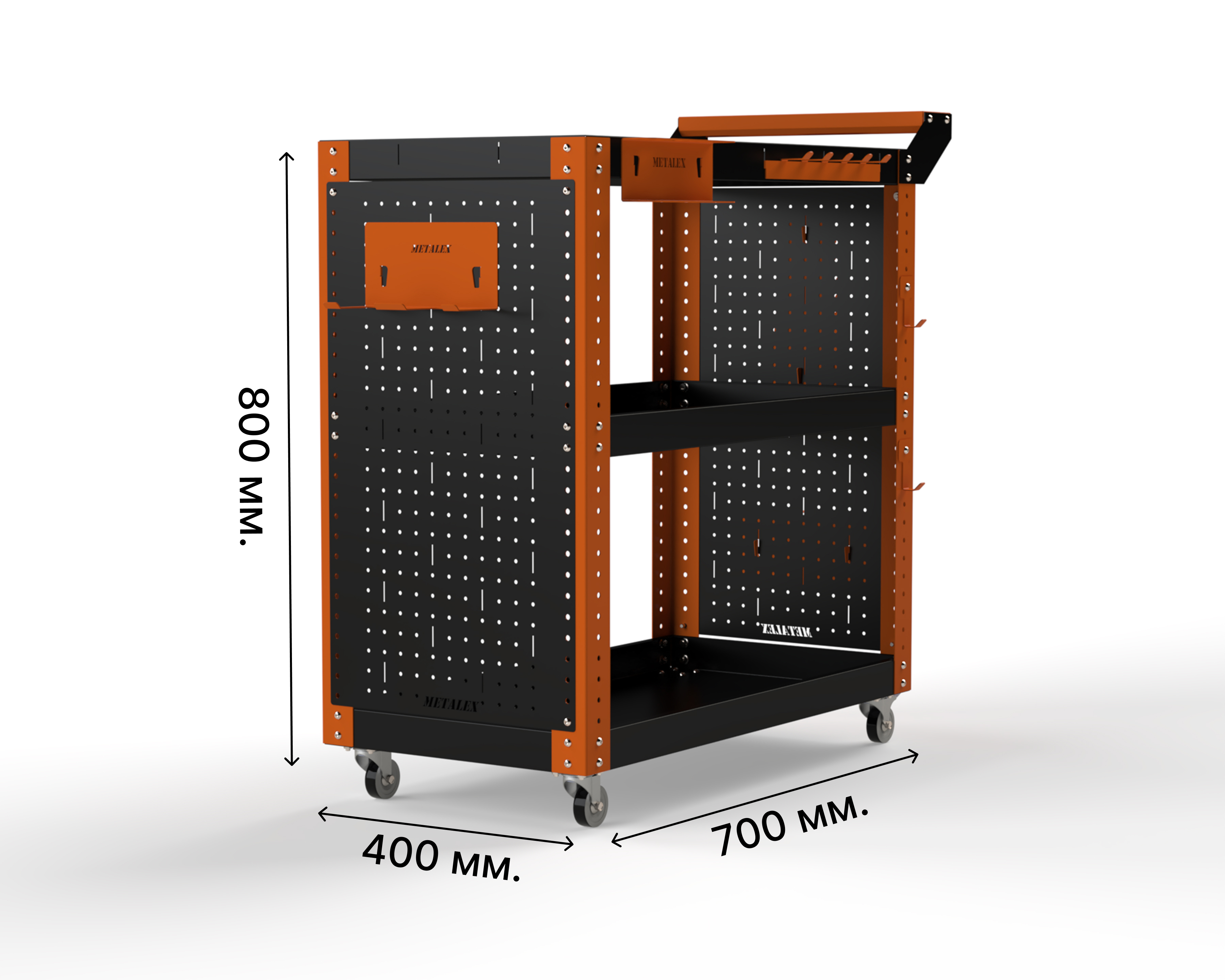 Изображение товара Тележка инструментальная METALEX Тип2 950x450x900 мм для хранения инструментов