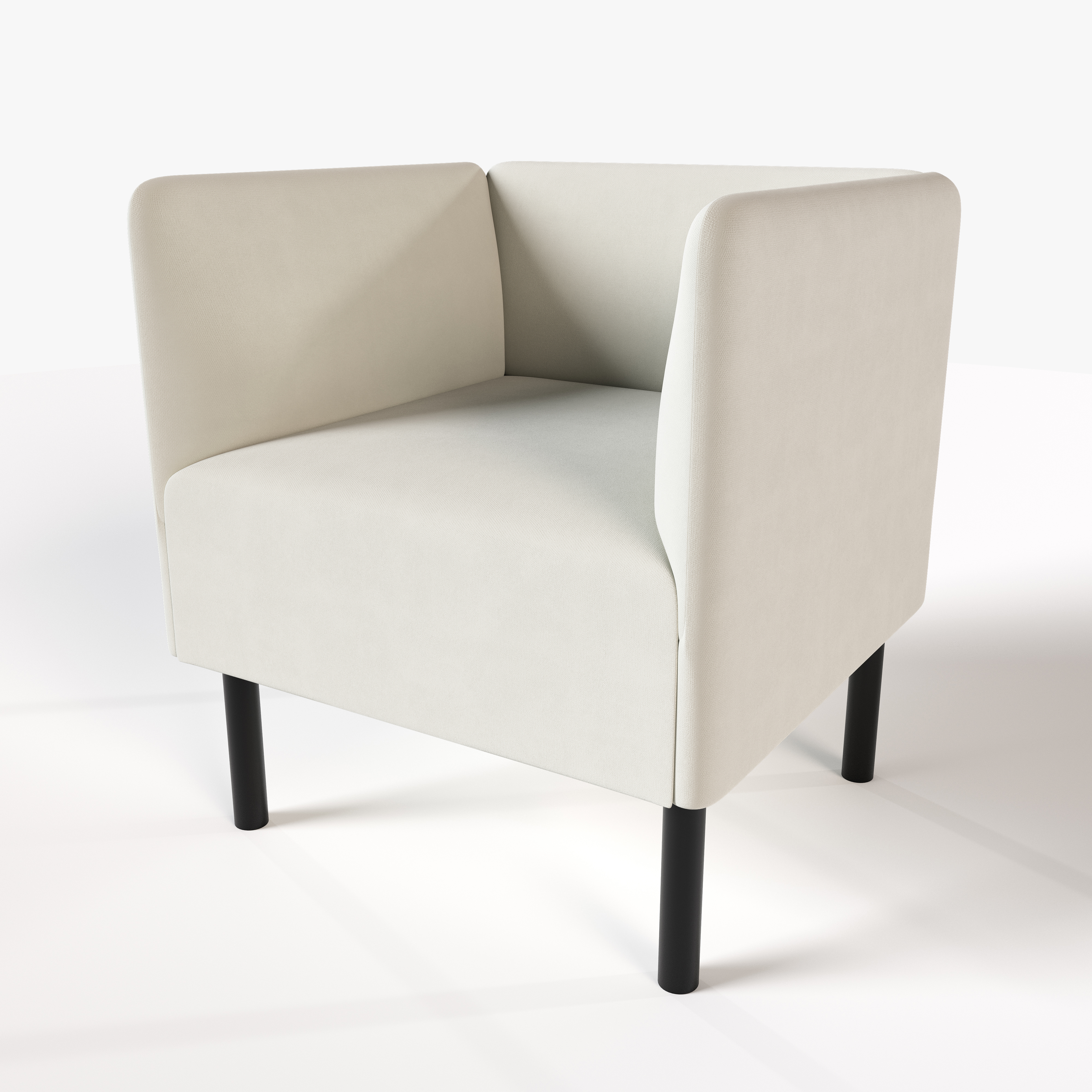 Изображение товара Кресло Монреаль 68x75x54 см велюр белый для гостиной и офиса