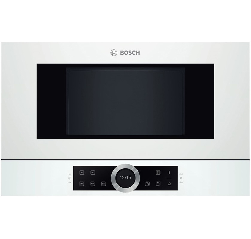 Изображение товара Встраиваемая микроволновая печь Bosch Serie 8 BFL634GW1 21 л белая