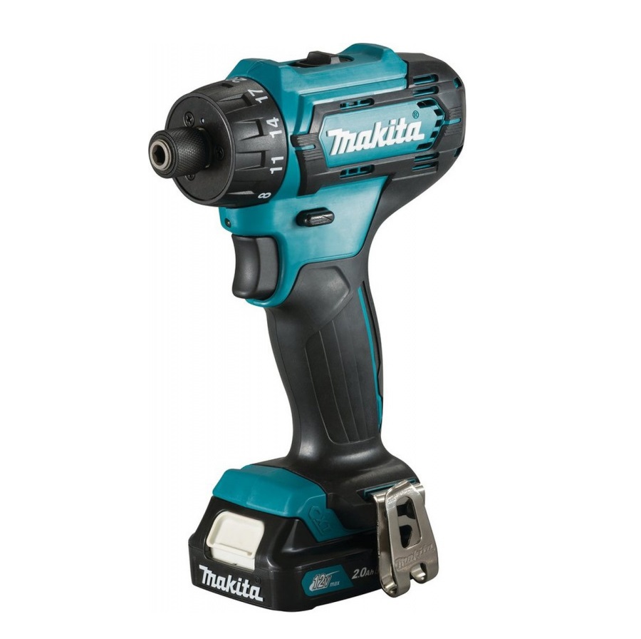 Изображение товара Дрель-шуруповерт аккумуляторная Makita DF033DWAE, 12В Li-Ion 1x2 Ач