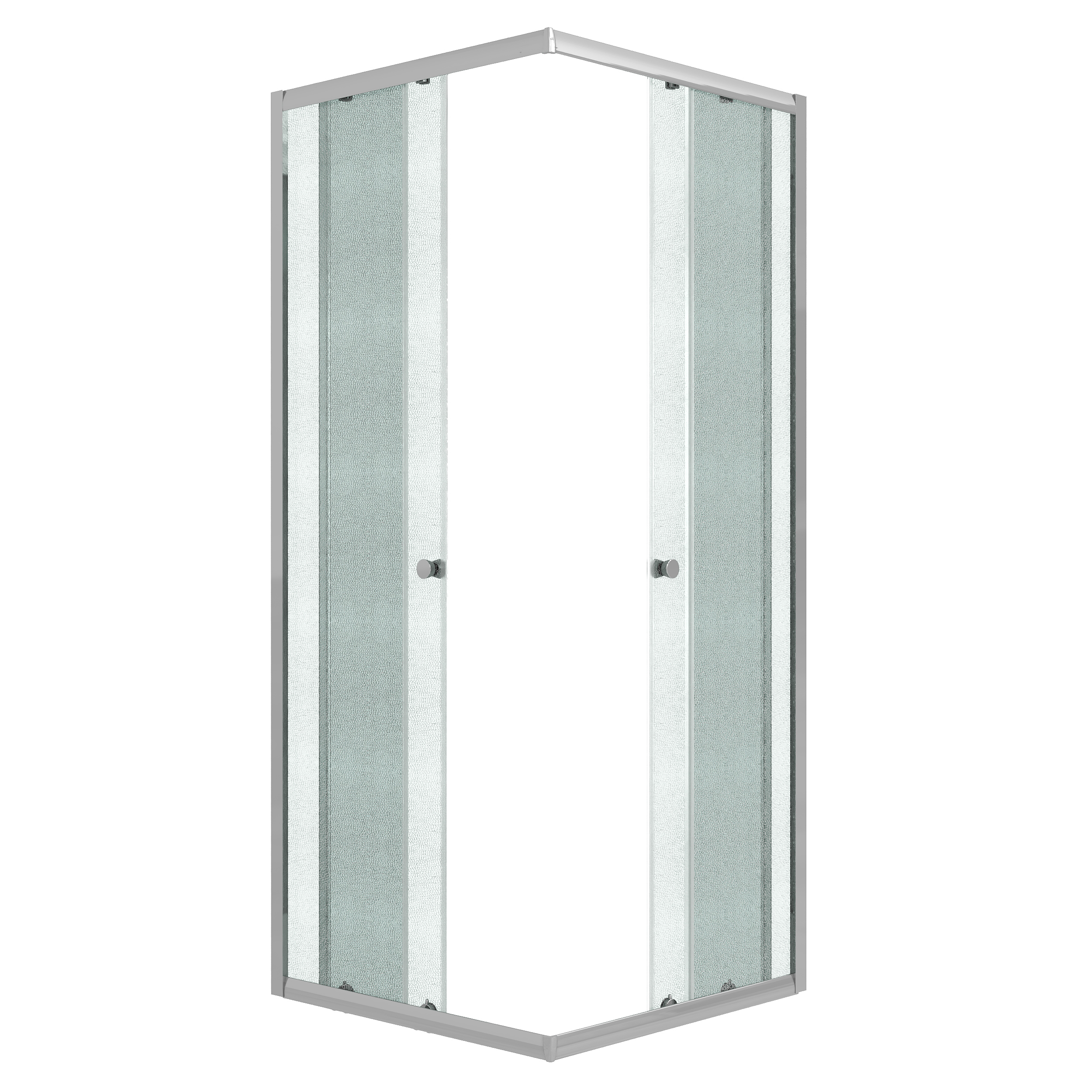 Изображение товара Душевой уголок Niagara Eco NG-1010-14QMT квадрат 100x100см хромированный профиль эффект стекла матовый