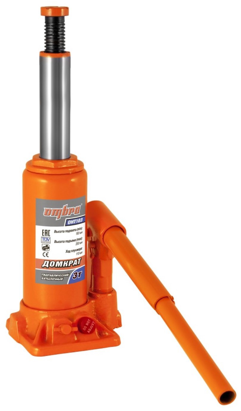 Изображение товара Домкрат бутылочный гидравлический Ombra OHT103 до 3 т, 180-350 мм
