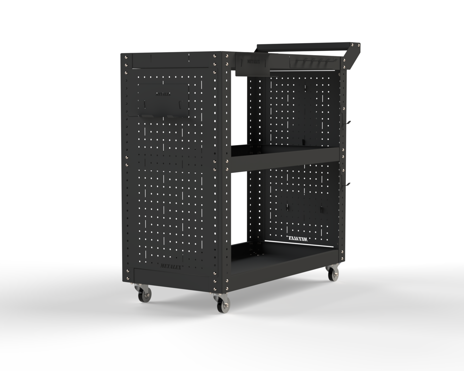 Изображение товара Тележка инструментальная METALEX Тип2 950x450x800 мм с усиленной нагрузкой и аксессуарами