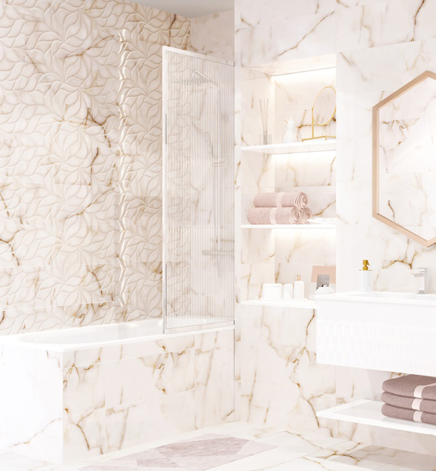 Изображение товара Настенная плитка Eletto ceramica ROSA PORTOGALLO 24.2x70 см бежевый