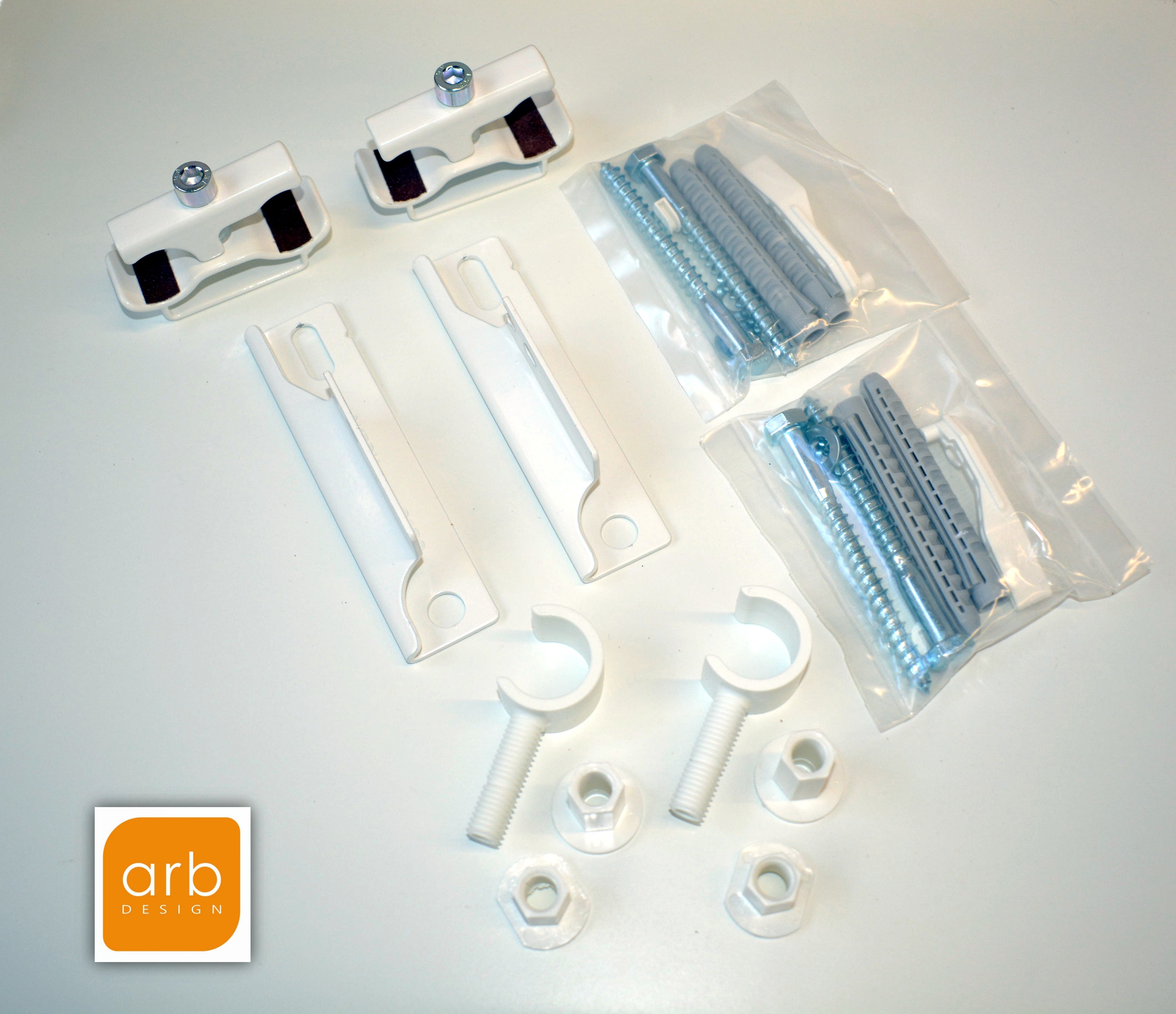 Изображение товара Кронштейн для трубчатого радиатора Arbonia настенный белый глянец