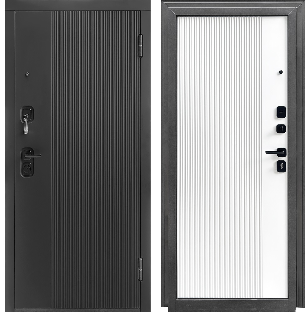 Изображение товара Входная дверь Форпост Спарта софт правый 205x96см цвет антрацит/белый