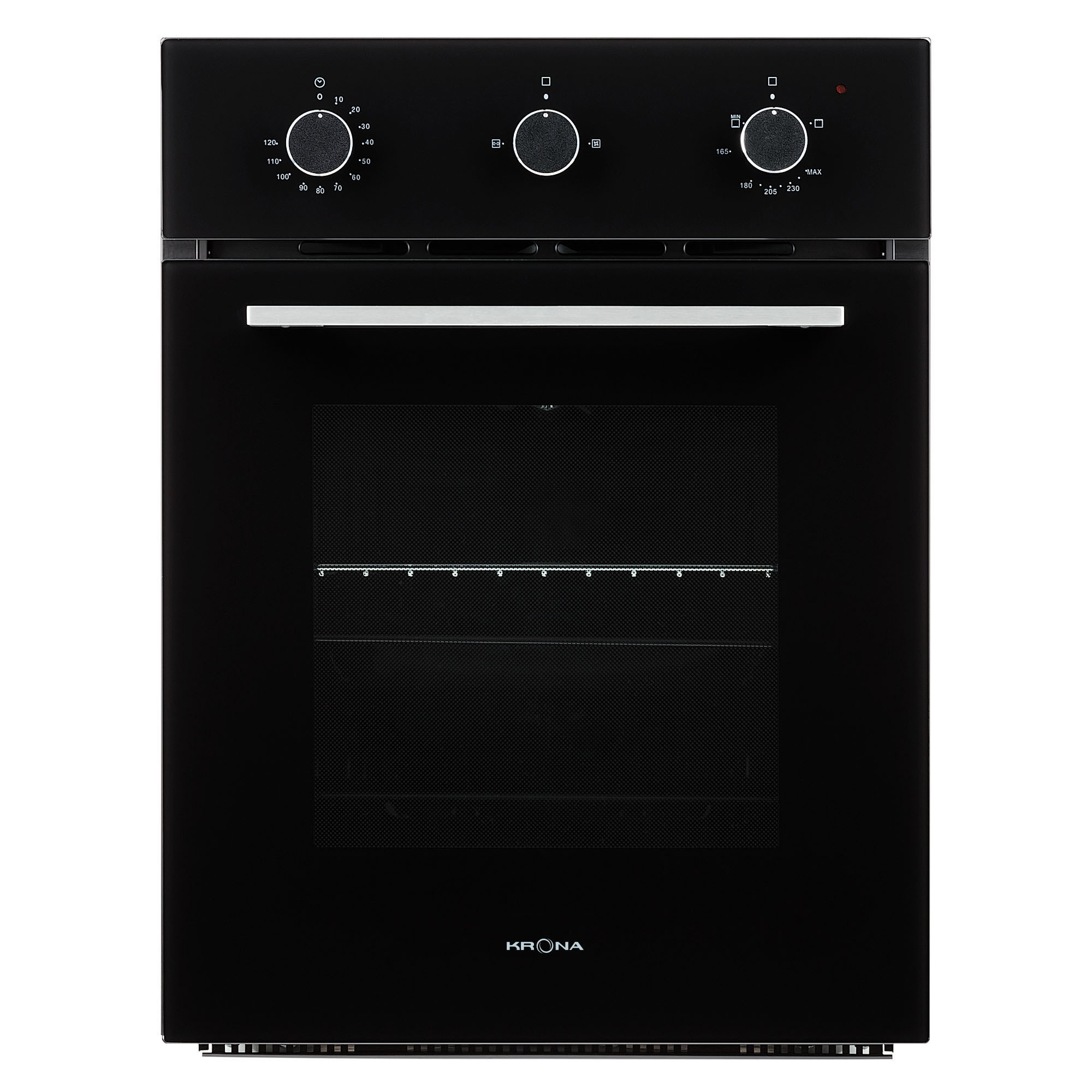 Изображение товара Газовый встраиваемый духовой шкаф Krona Stretto 45 bl черный 48л с конвекцией