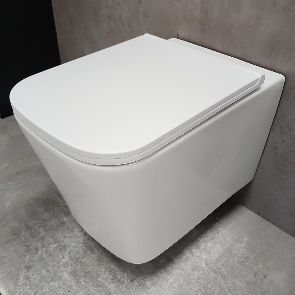 Изображение товара Унитаз подвесной Bloomix MS-193586 безободковый с сиденьем микролифт