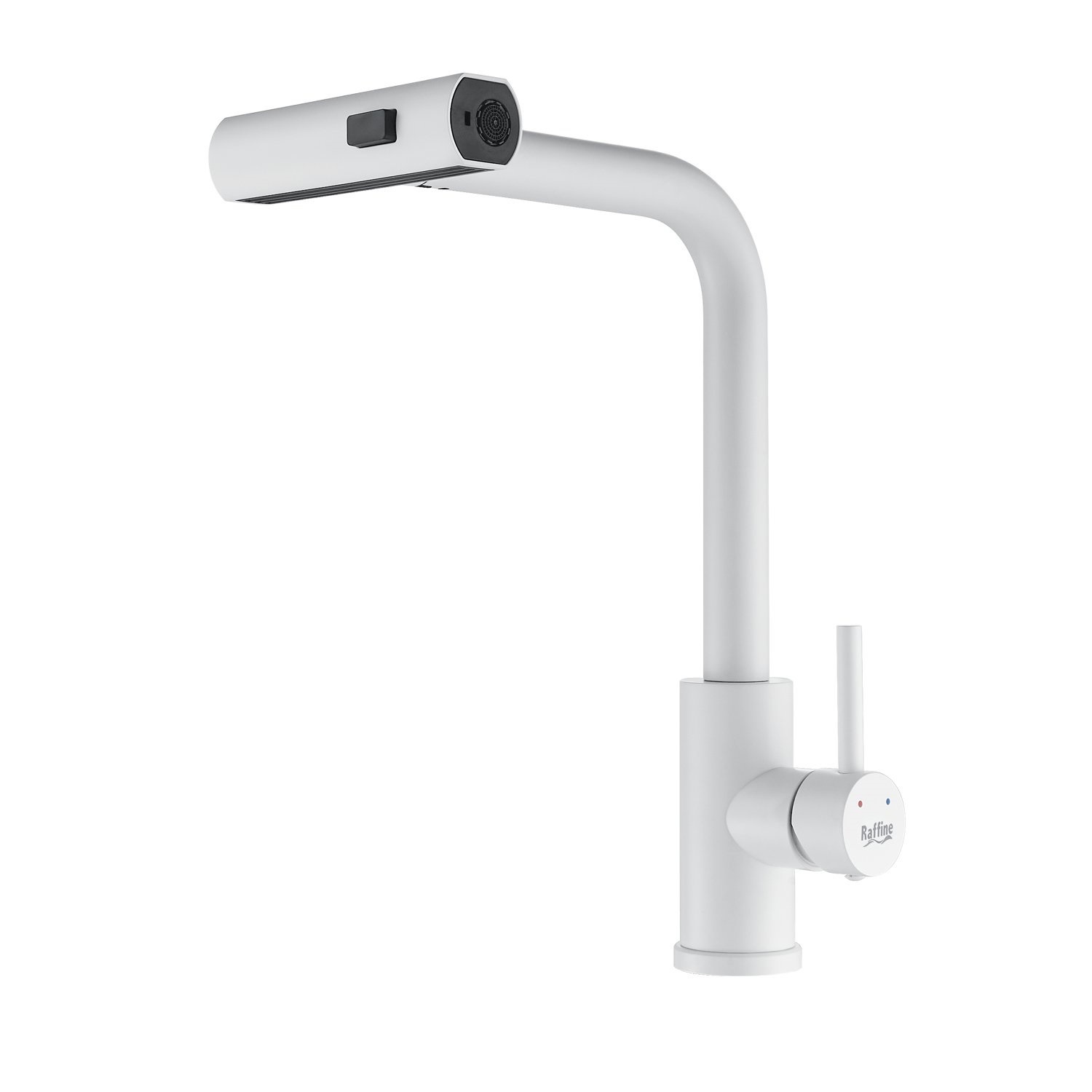 Изображение товара Смеситель для кухни Raffine F203C выдвижной излив 25.5 см цвет белый