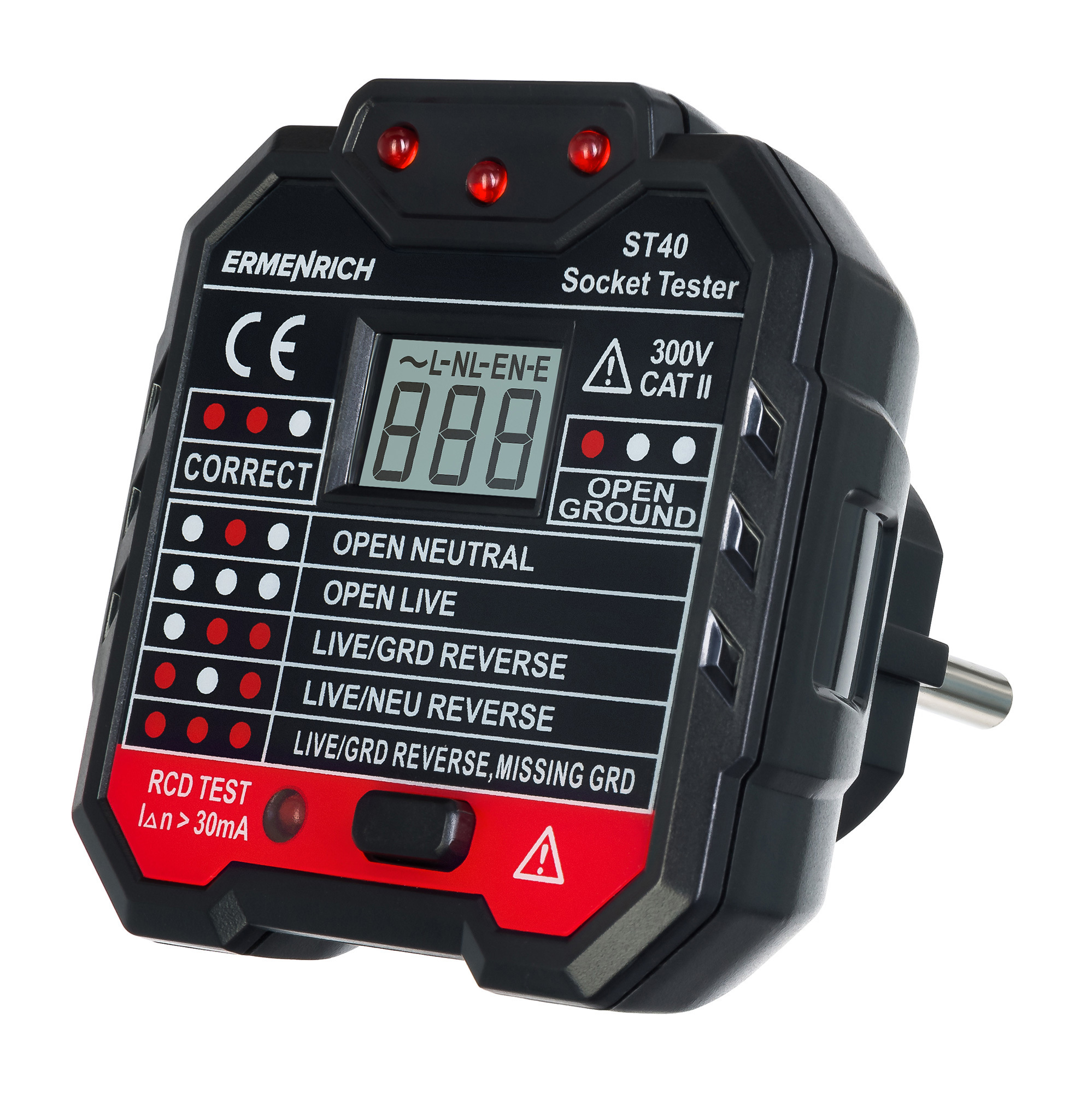 Изображение товара Тестер электрических или коммуникационных сетей Ermenrich St40