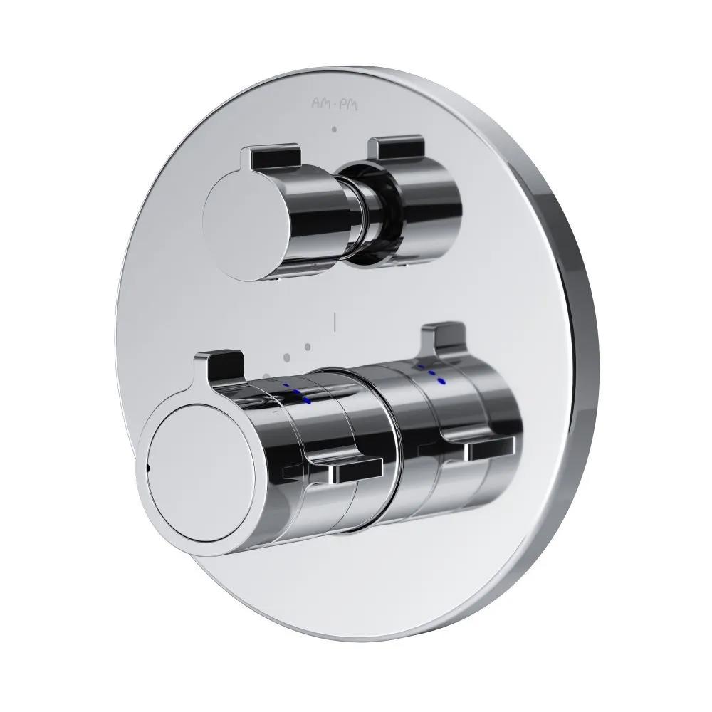 Изображение товара Отличный встроенный смеситель для душа AM.PM X-Joy F85A95600 с термостатом и покрытием Everlast