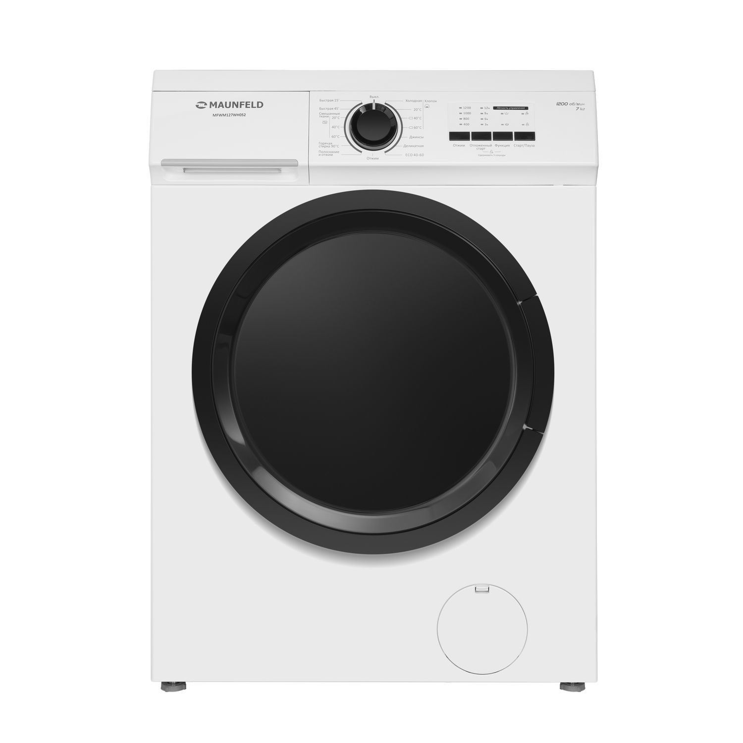 Изображение товара Стиральная машина Maunfeld MFWM127WH052, 7 кг, белая