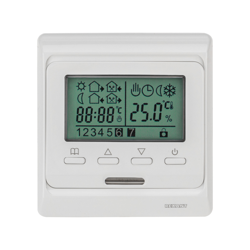 Изображение товара Электронный программируемый терморегулятор Rexant R51XT для теплого пола