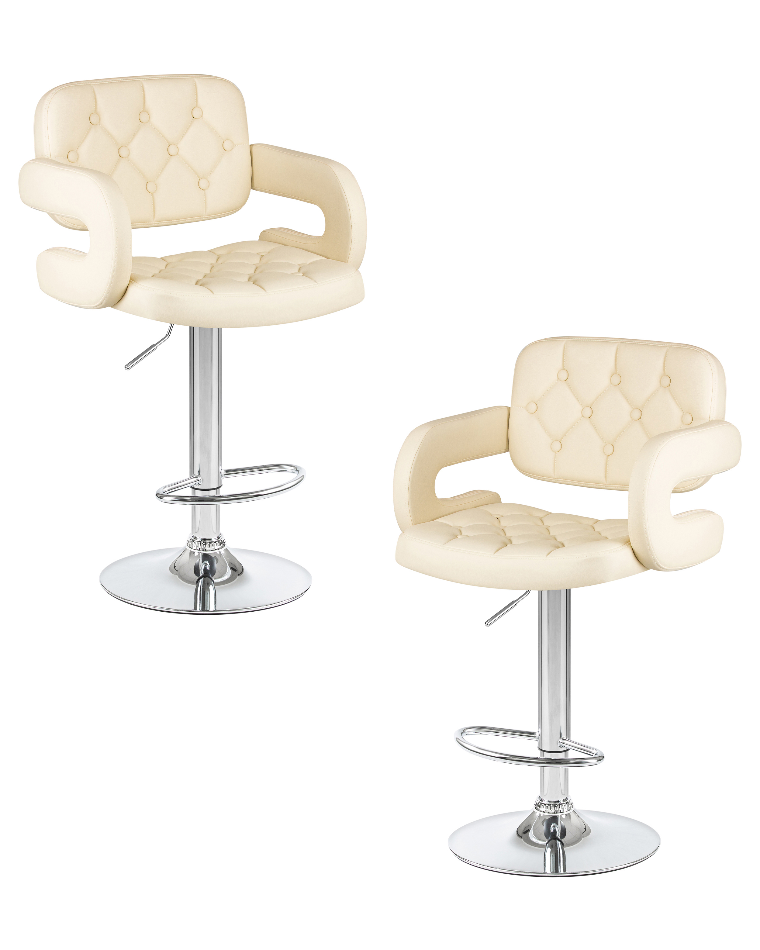 Изображение товара Барный стул Dobrin Tiesto lm-3460 кремовый регулируемый для кухни и бара