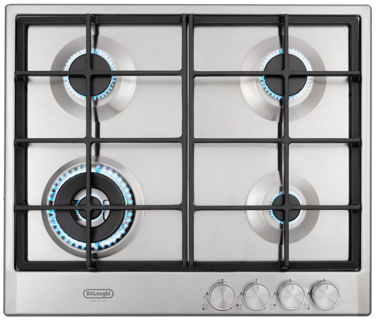 Изображение товара Газовая варочная панель Delonghi NSL 460 X RUS 60 см 4 конфорки цвет нержавеющая сталь