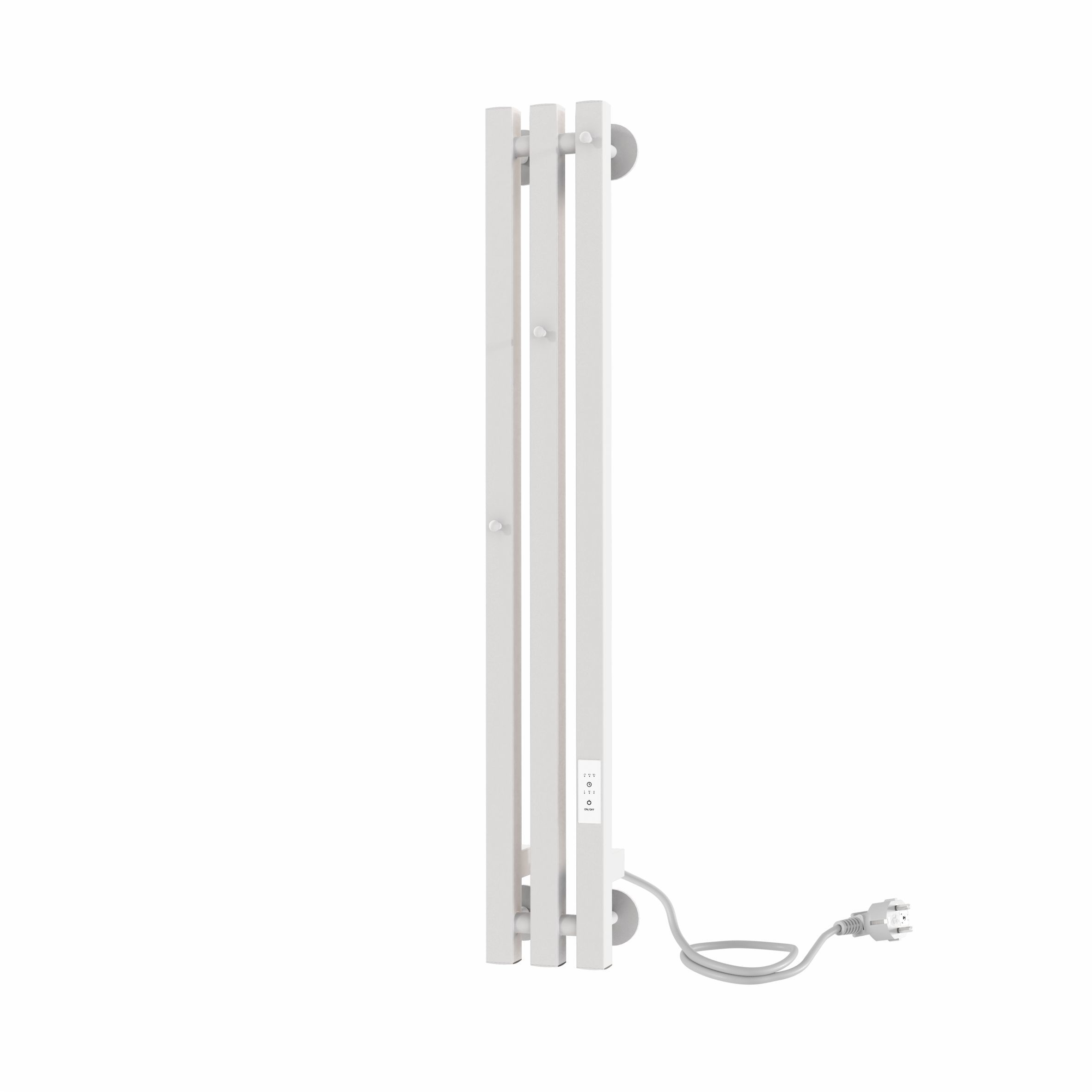 Изображение товара Электрический полотенцесушитель MYSPACE Aveto PRO 3 130x900 мм 107 Вт с терморегулятором белый мато