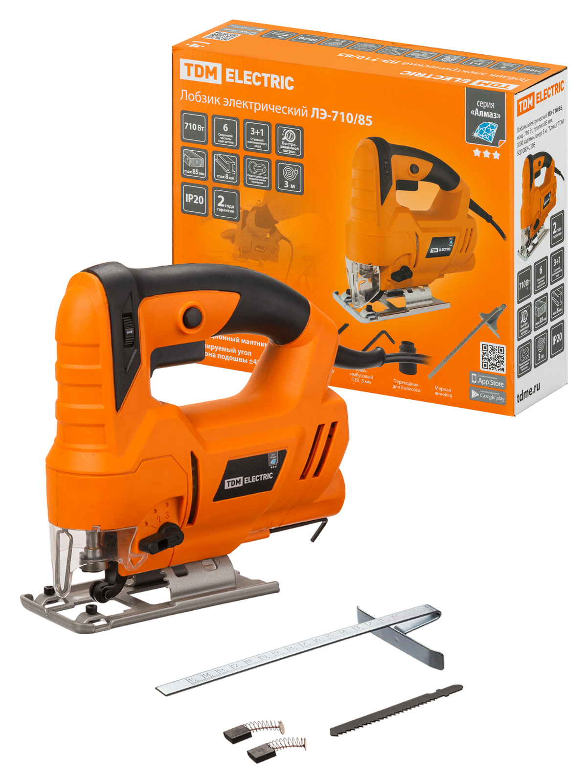 Изображение товара Лобзик сетевой TDM Electric ЛЭ-710/85 230 Вт для дерева металла пластика