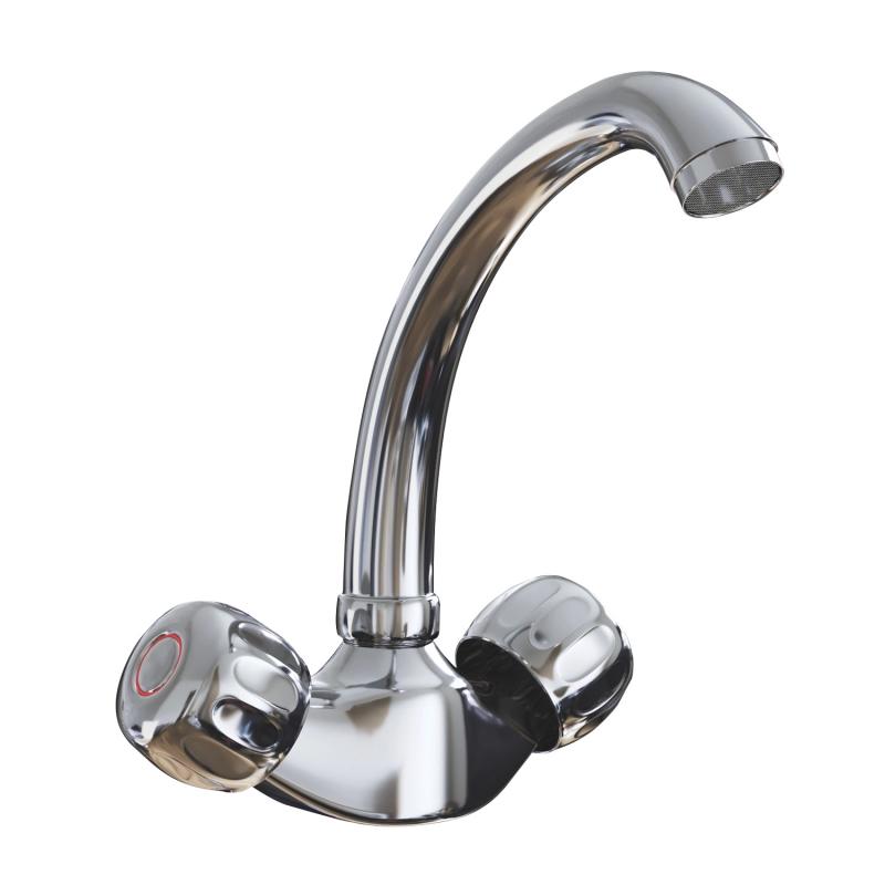 Изображение товара Смеситель для кухни Ml ML02-032 поворотный излив 20 см цвет хром