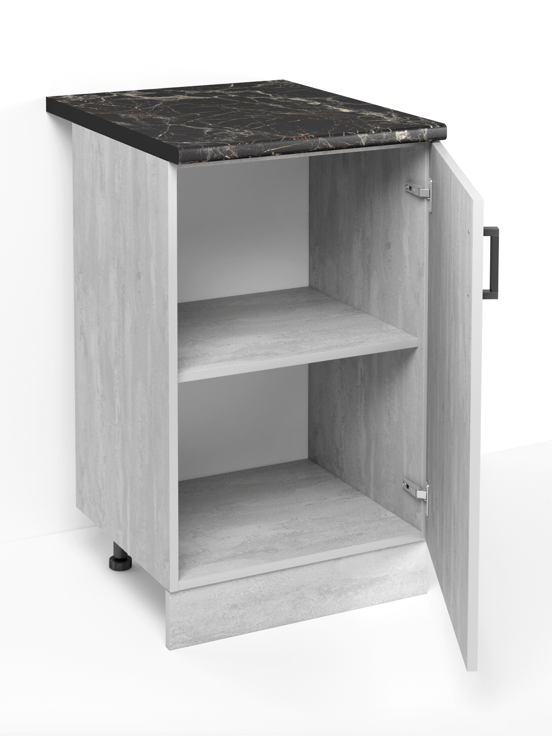 Изображение товара Напольный шкаф кухонный Regent style 50x82.8x60 см темно серый ЛДСП