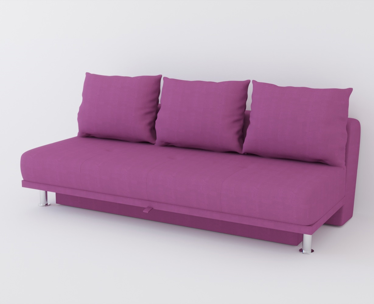 Изображение товара Диван раскладной Edlen 091 195x70x92 см рогожка цвет berry