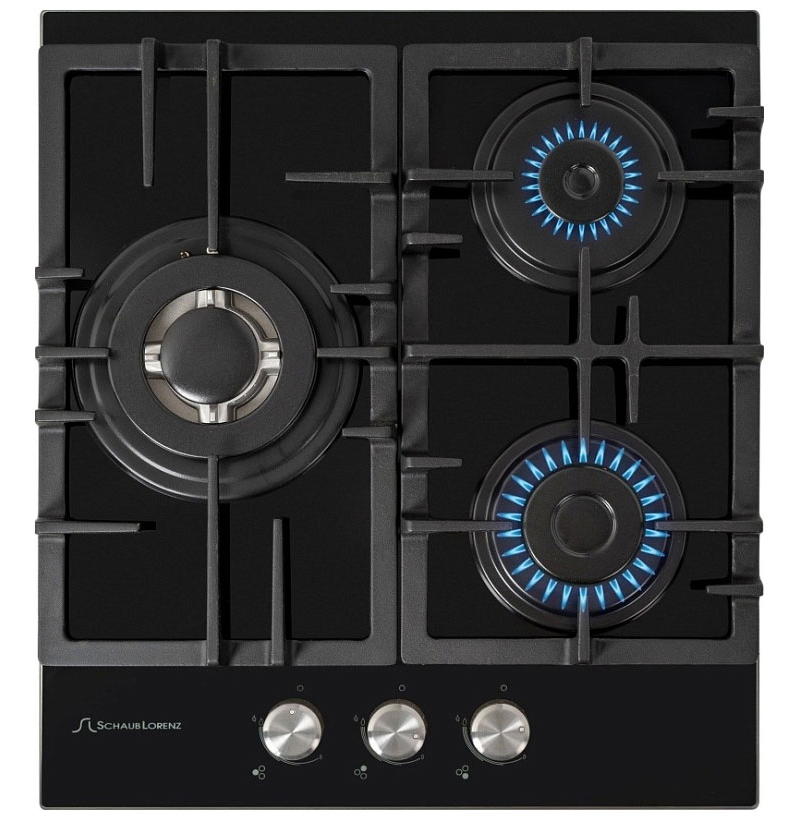 Изображение товара Газовая варочная панель Schaub lorenz SLK GY4512 46 см 3 конфорки цвет черный