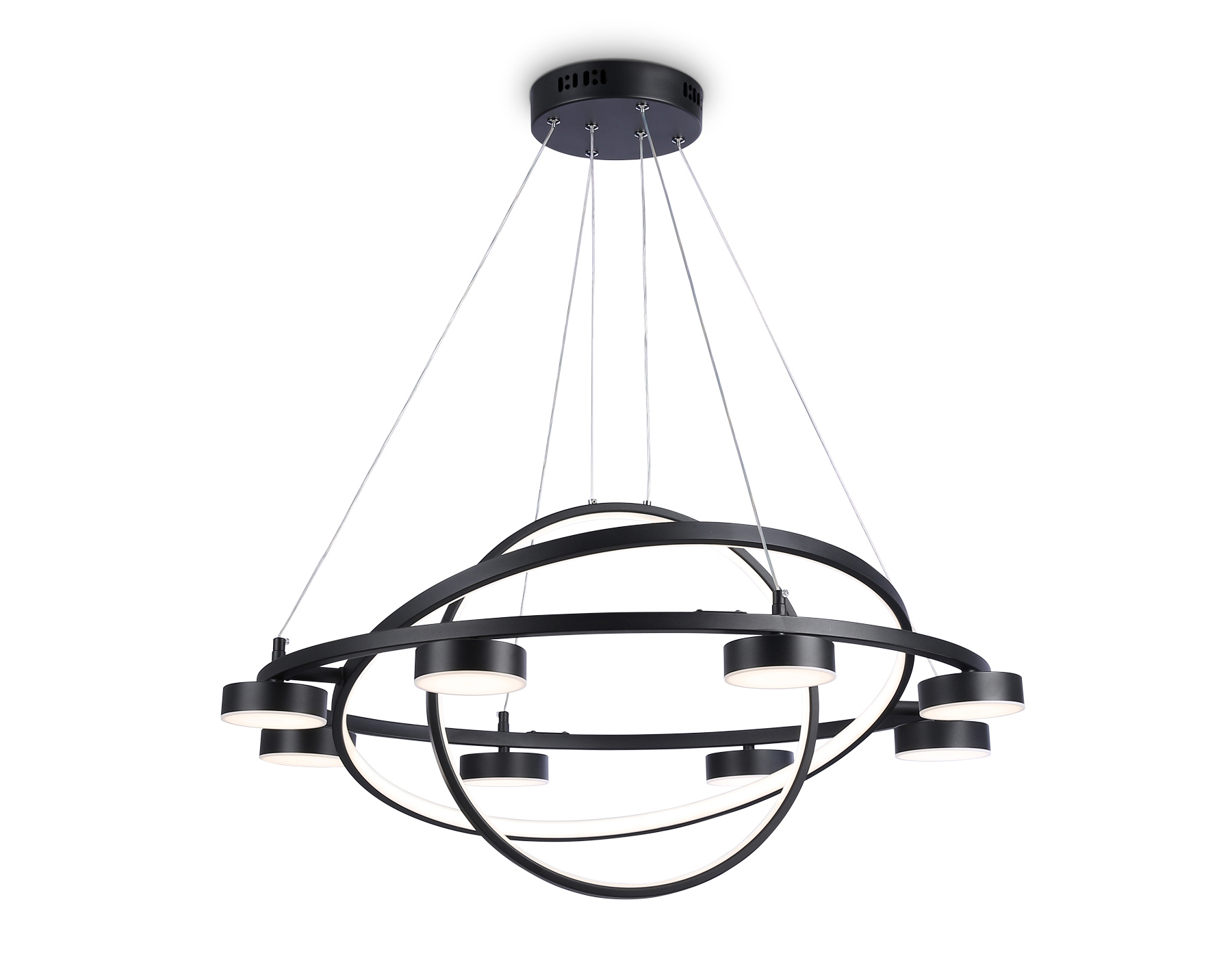 Изображение товара Люстра подвесная Ambrella Light COMFORT 28м² светодиод пульты управление черная