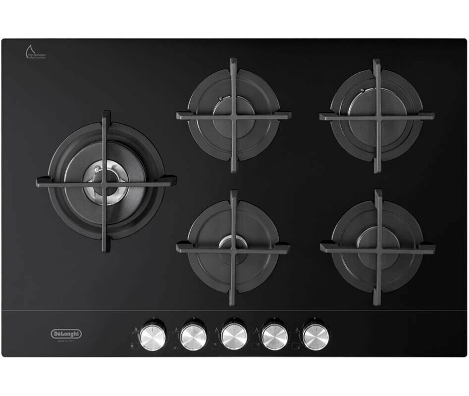 Изображение товара Газовая варочная панель Delonghi NSL 575D NCM RUS 75 см 5 конфорок черный