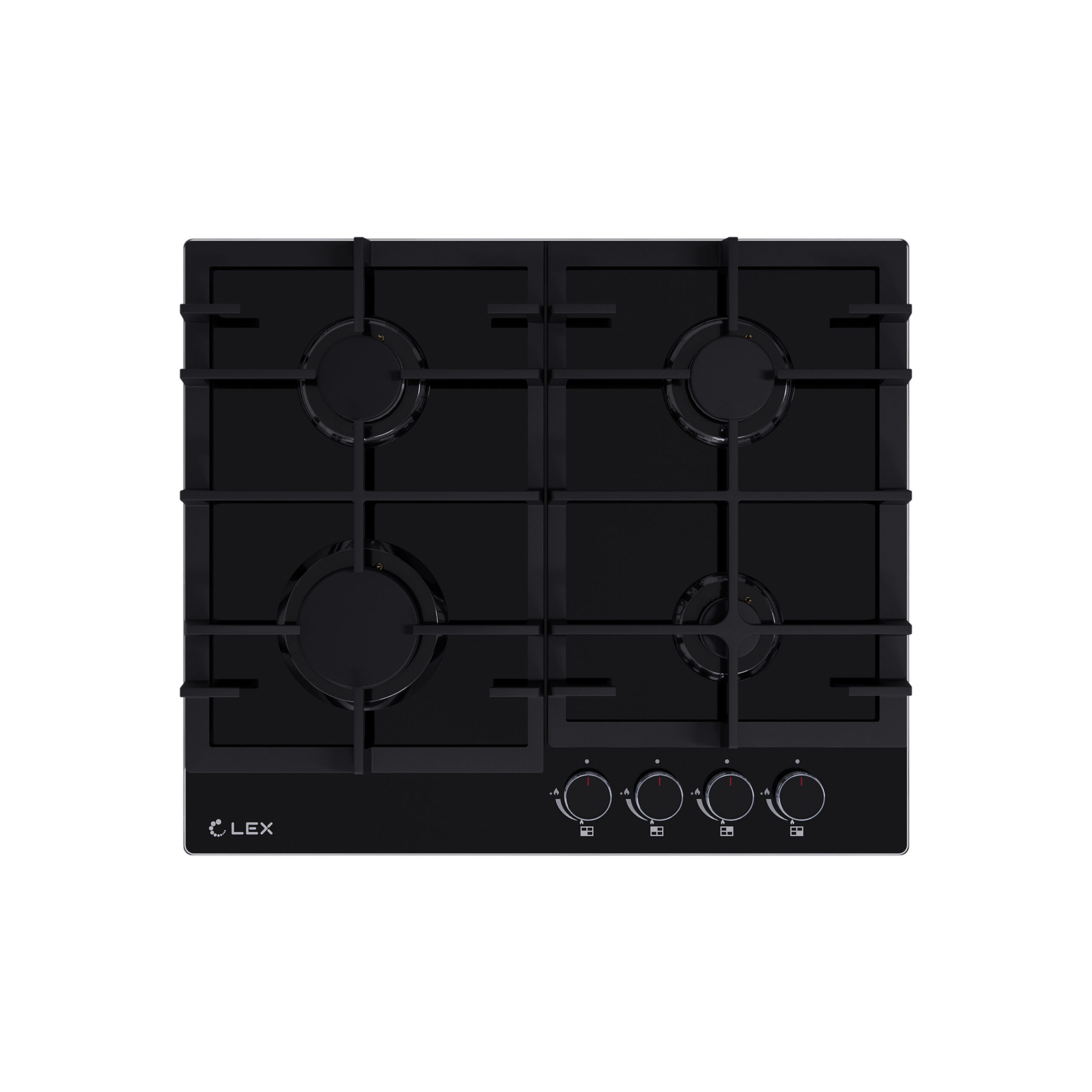 Изображение товара Газовая варочная панель Lex GVG 642A BBL 658194 60 см 4 конфорки цвет черный