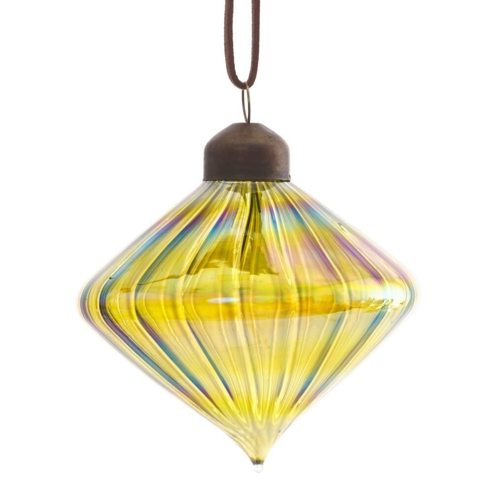 Изображение товара Елочная игрушка 811840 8.5 см x 8.5 см жёлтый/золотой