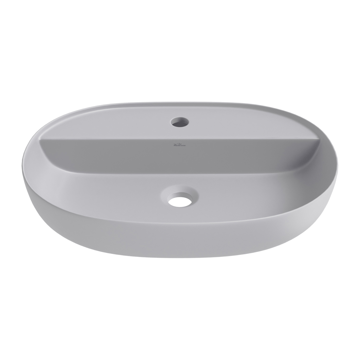Изображение товара Раковина накладная для ванной Wellsee Chic Riviera 50 см матовая серый