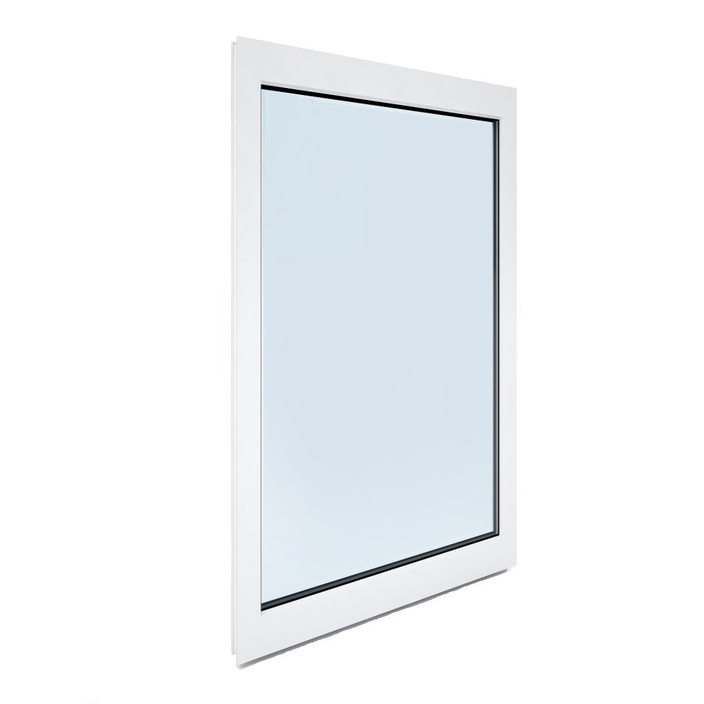 Изображение товара Пластиковое окно ПВХ Пластикoff одностворчатое глухое 700x1100мм (ВxШ) однокамерный стеклопакет цвет белый